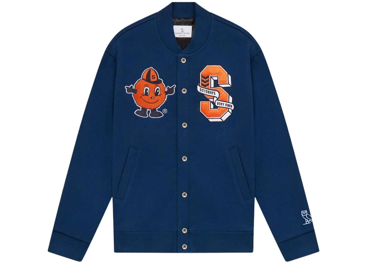OVO x NCAA Syracuse Oranges Varsity Jacket Navy