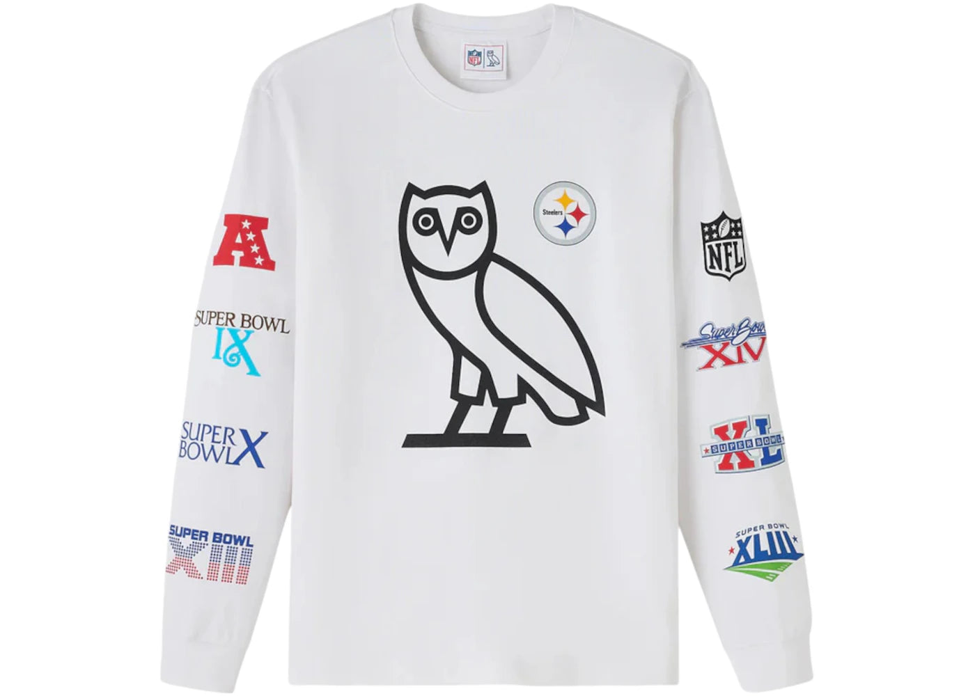 OVO x NFL Pittsburgh Steelers L/S T-shirt White