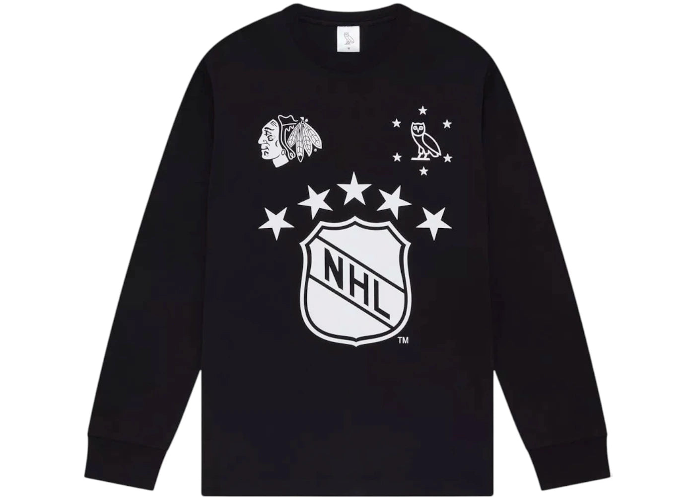 OVO x NHL Chicago Blackhawks L/S T-shirt Black