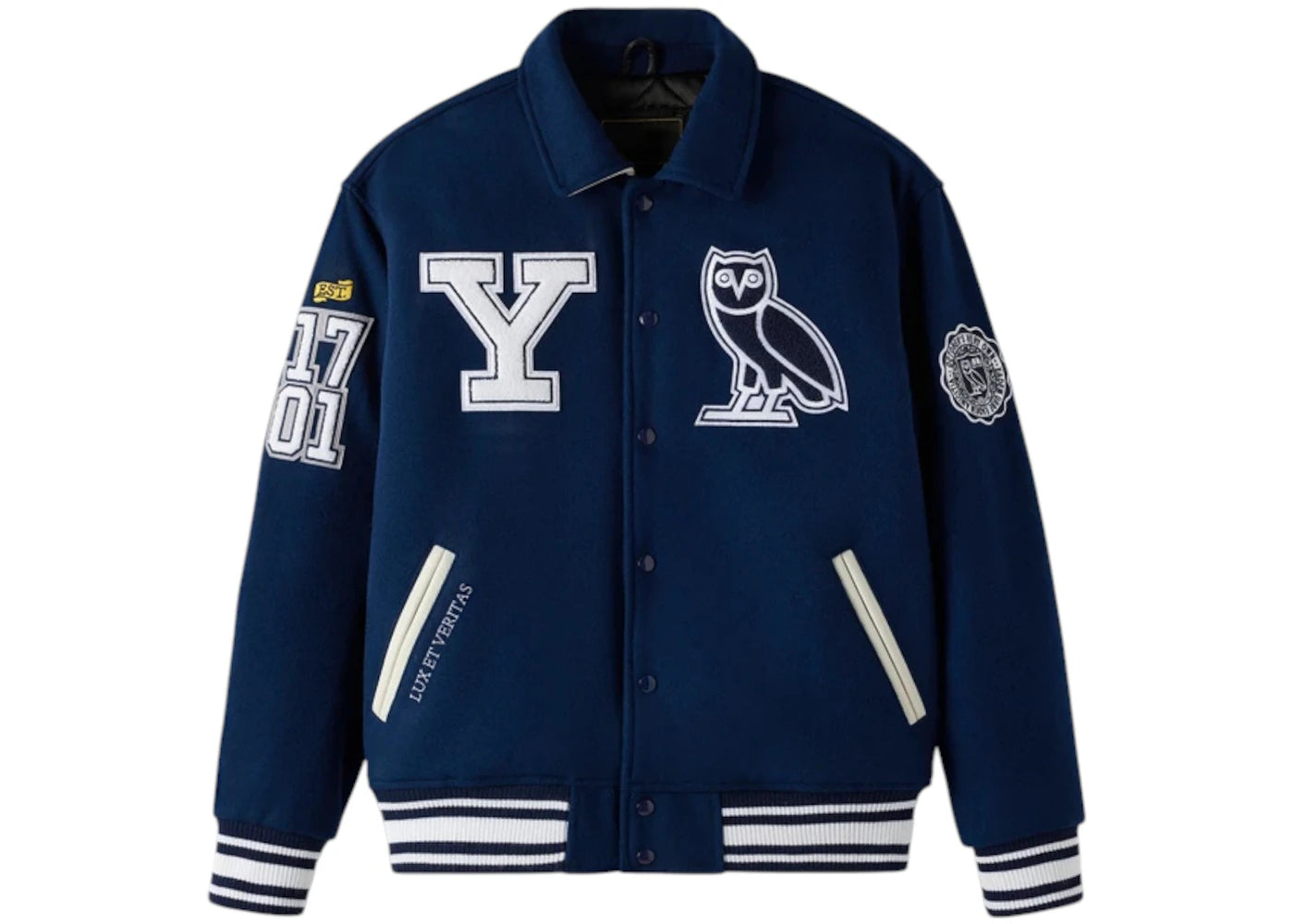 OVO x Yale Campus Varsity Jacket Blue