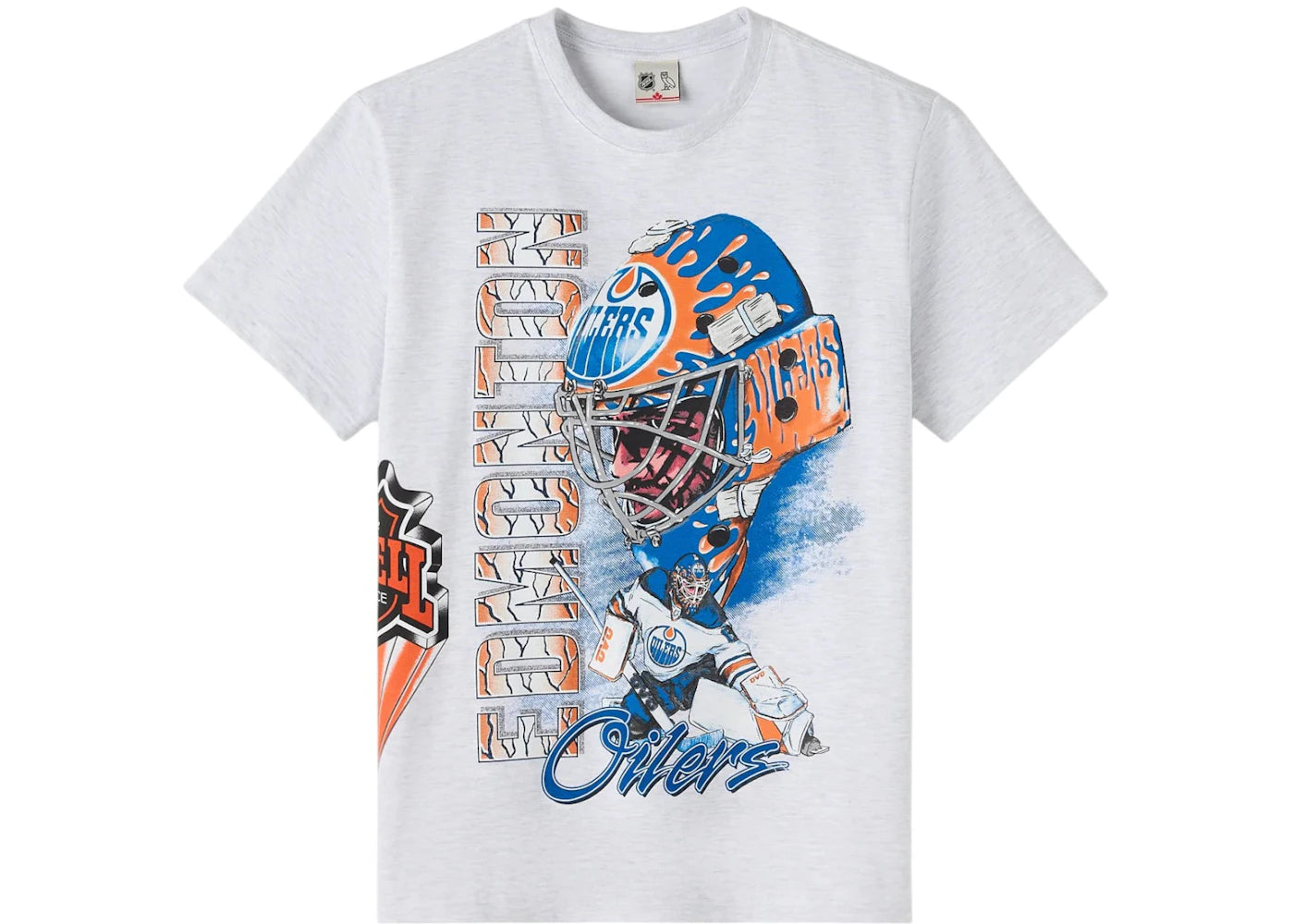 OVO x NHL Edmonton Oilers 90's Graphic T-shirt Ash Heather Grey