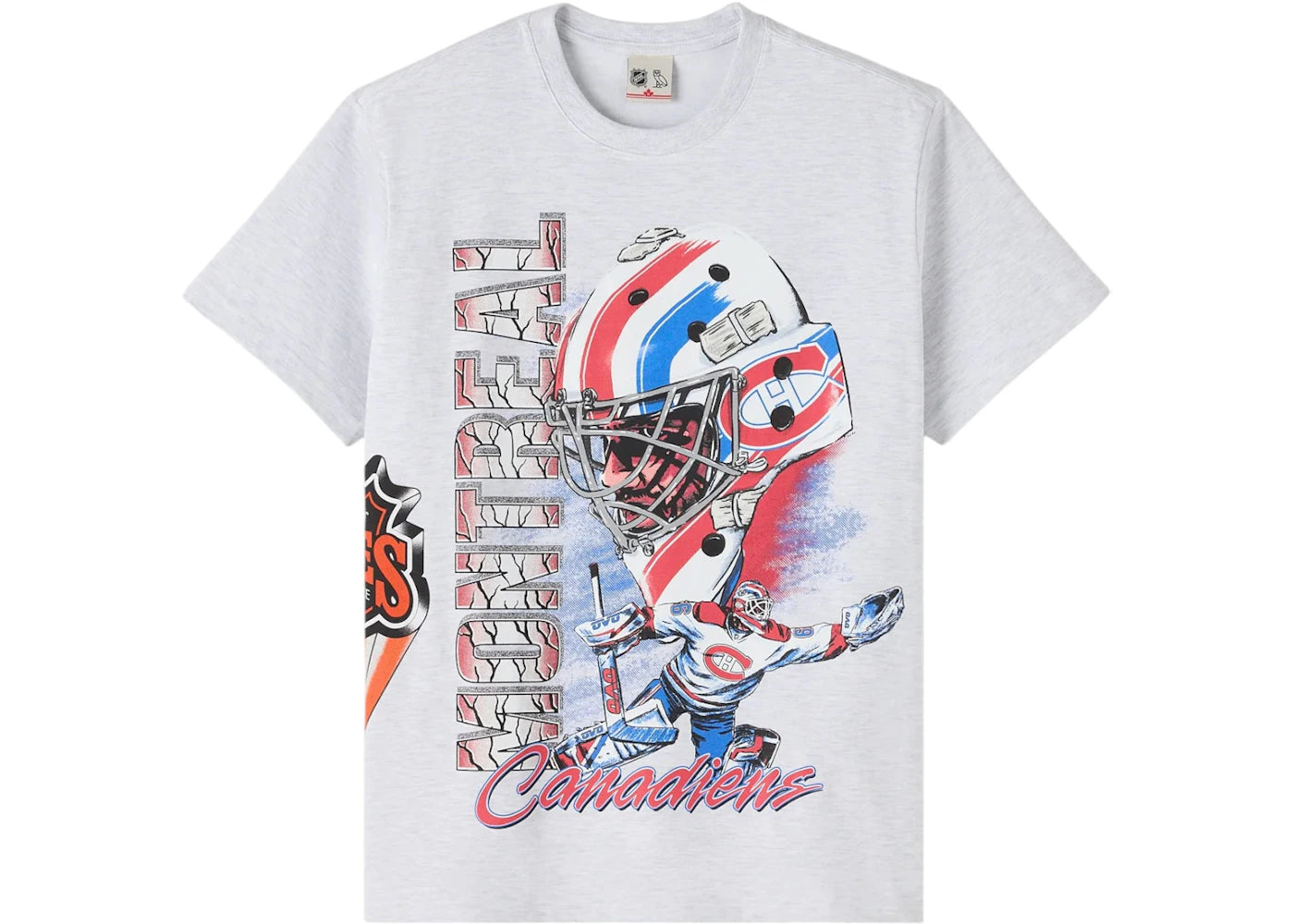 OVO x NHL Montreal Canadiens 90's Graphic T-shirt Ash Heather Grey