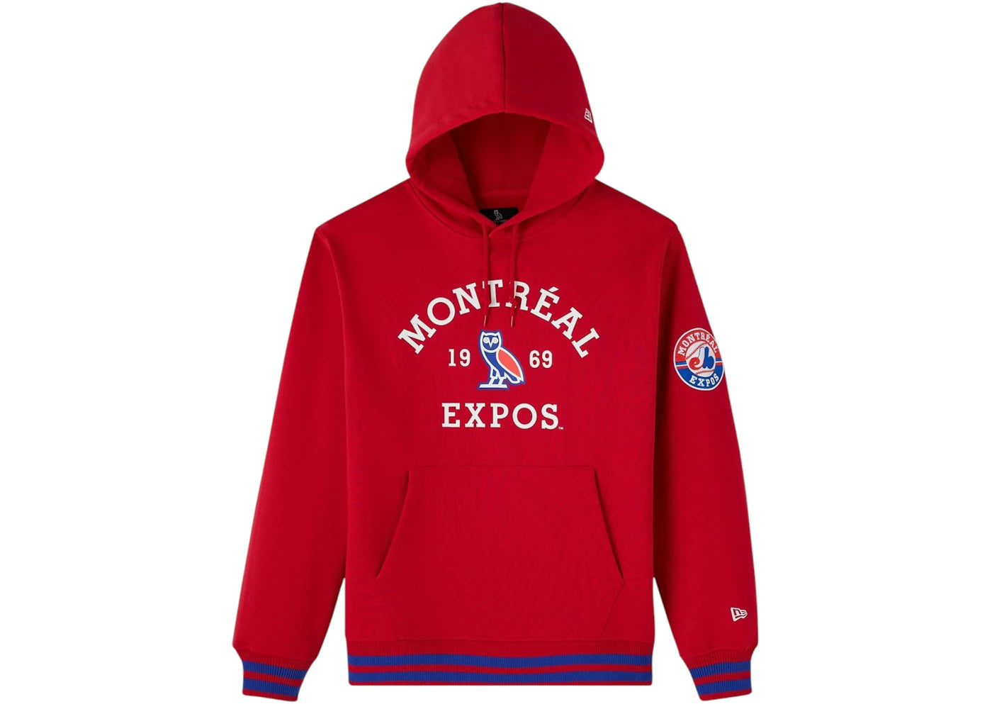 OVO x New Era MLB Montreal Expos Hoodie Red