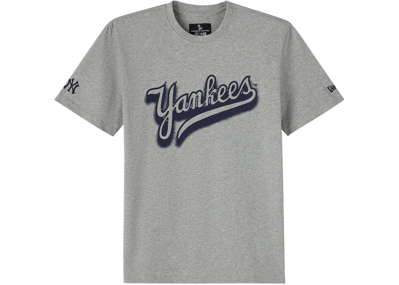 OVO x New Era MLB New York Yankees T-Shirt Heather Grey