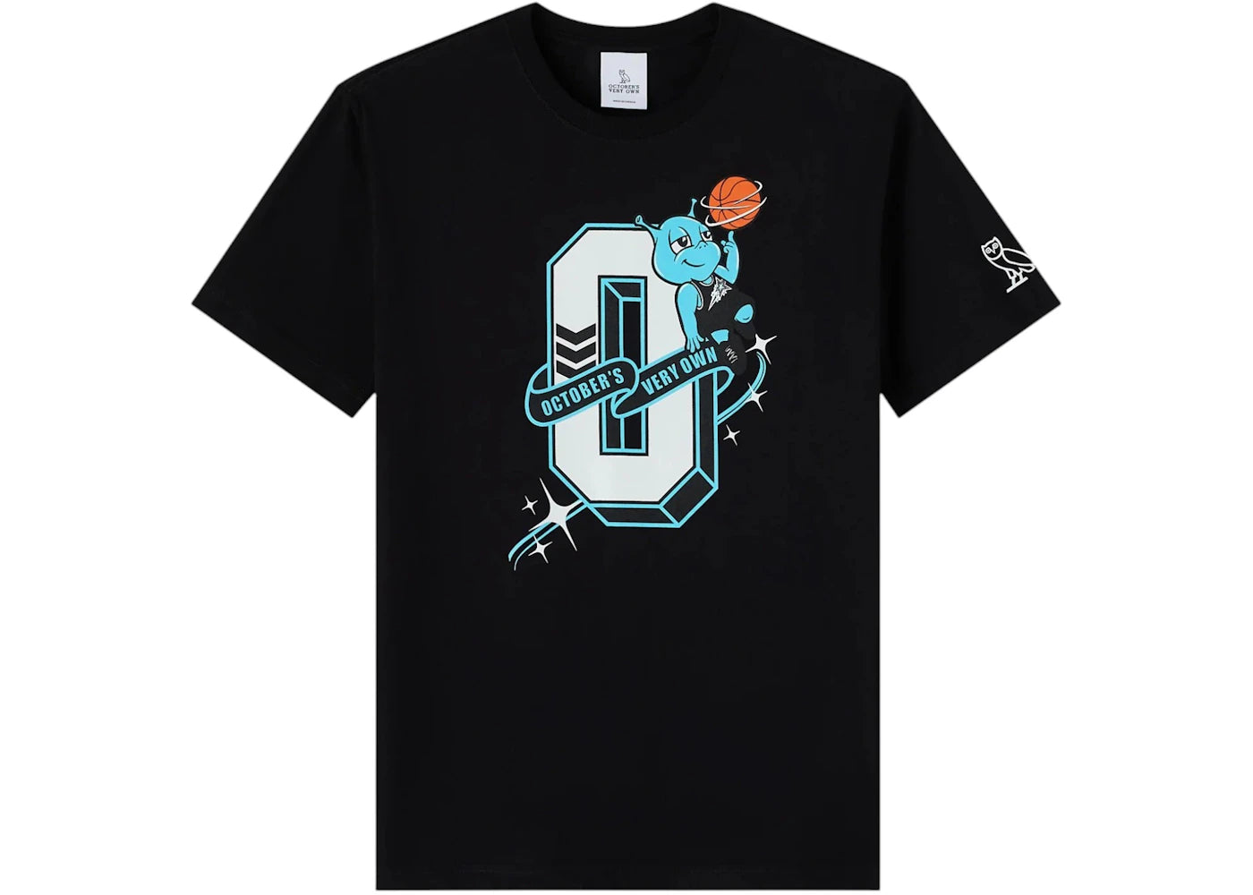 OVO x Scarborough Shooting Stars Varsity O T-shirt Black