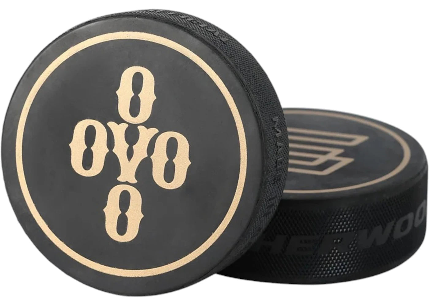 OVO x Sherwood Hockey Puck (SS25) Black/Gold