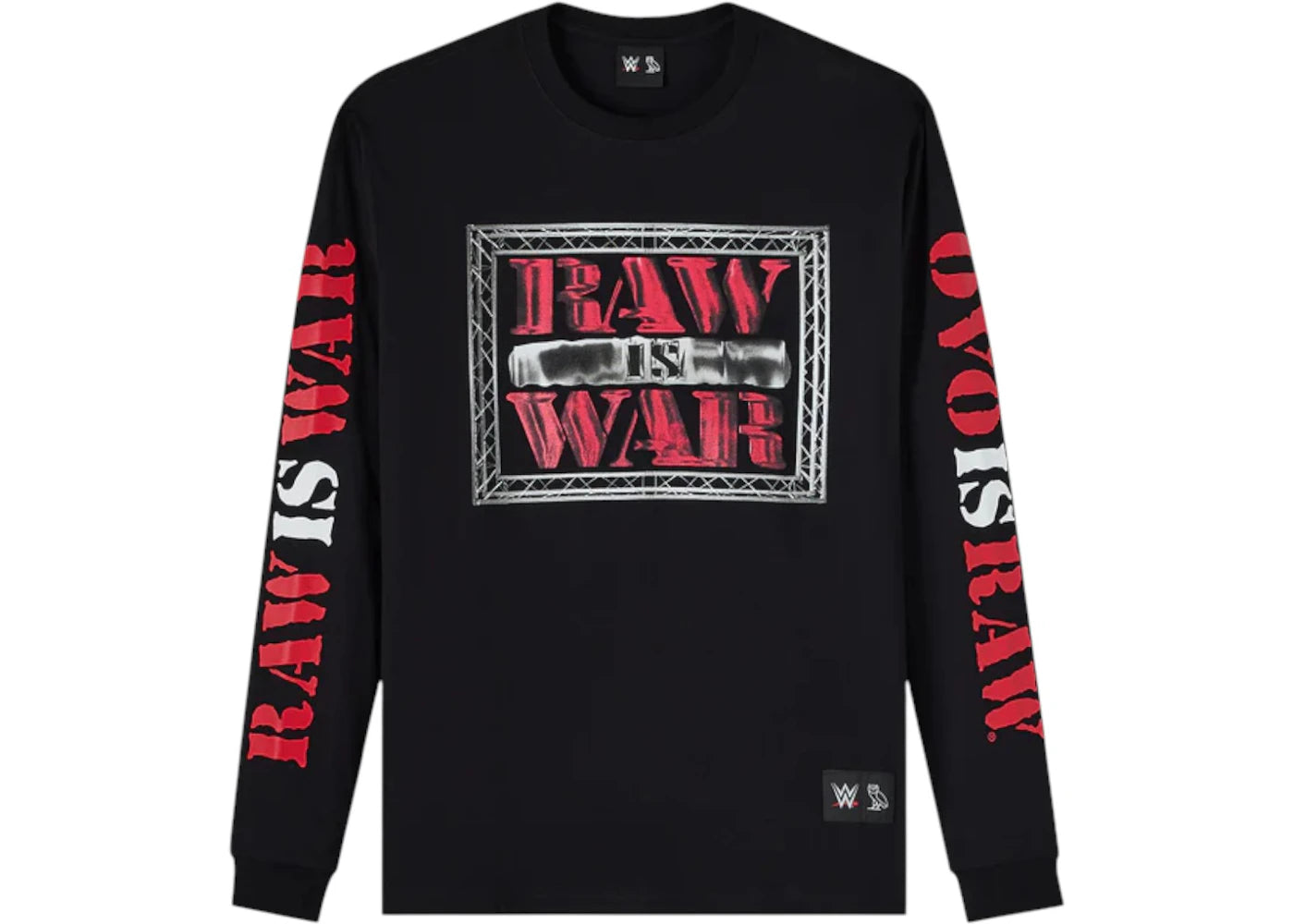 OVO x WWE Raw is War Long Sleeve Tee Black