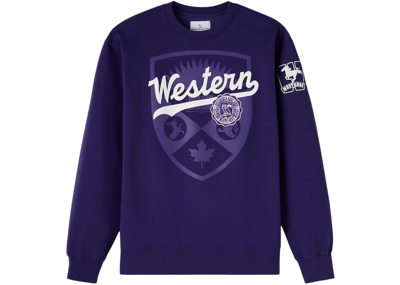 OVO x Western University Mustangs Crewneck Purple
