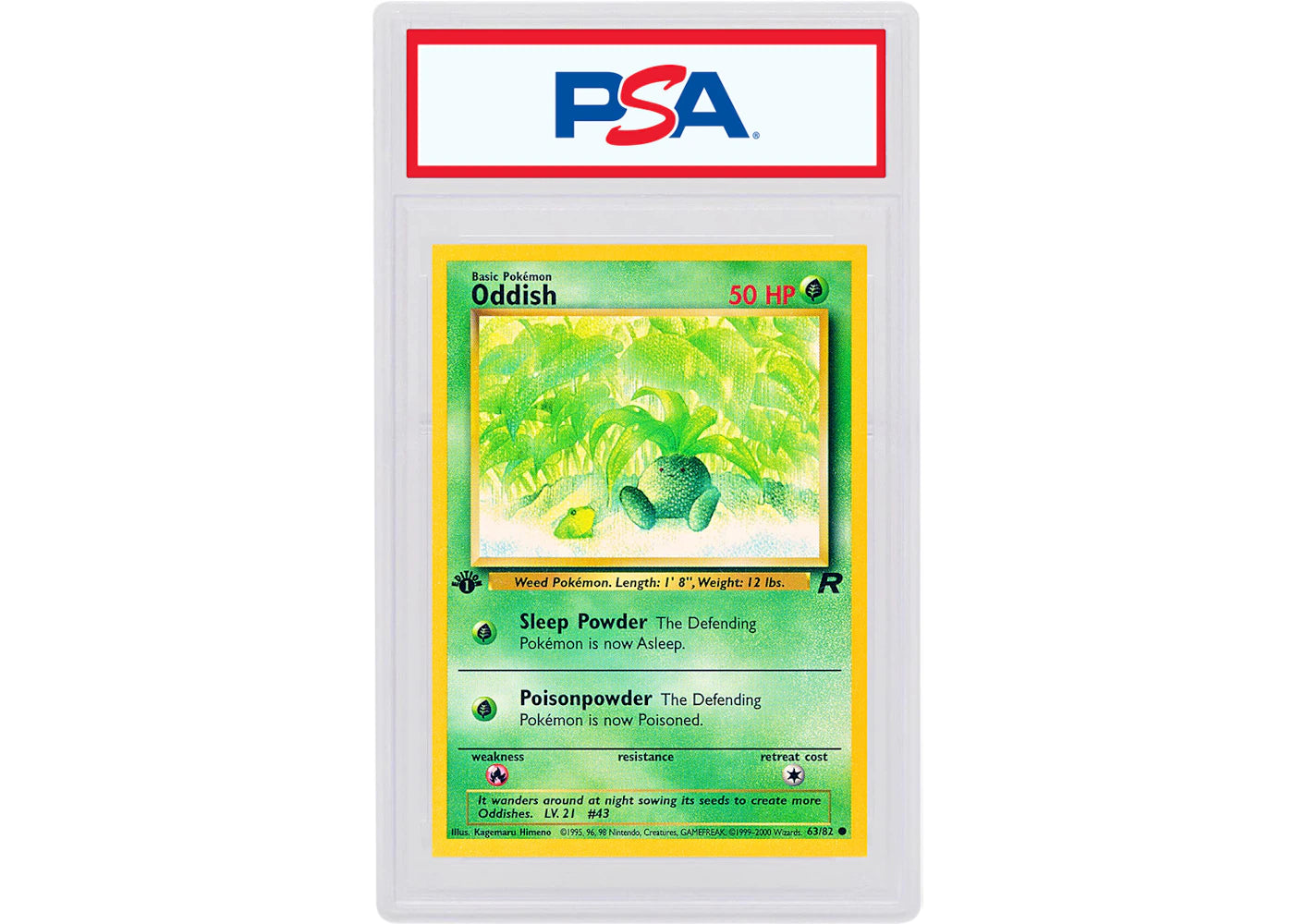 Oddish 2000 Pokemon TCG Team Rocket 1st Edition #63/82 (PSA or BGS Graded)