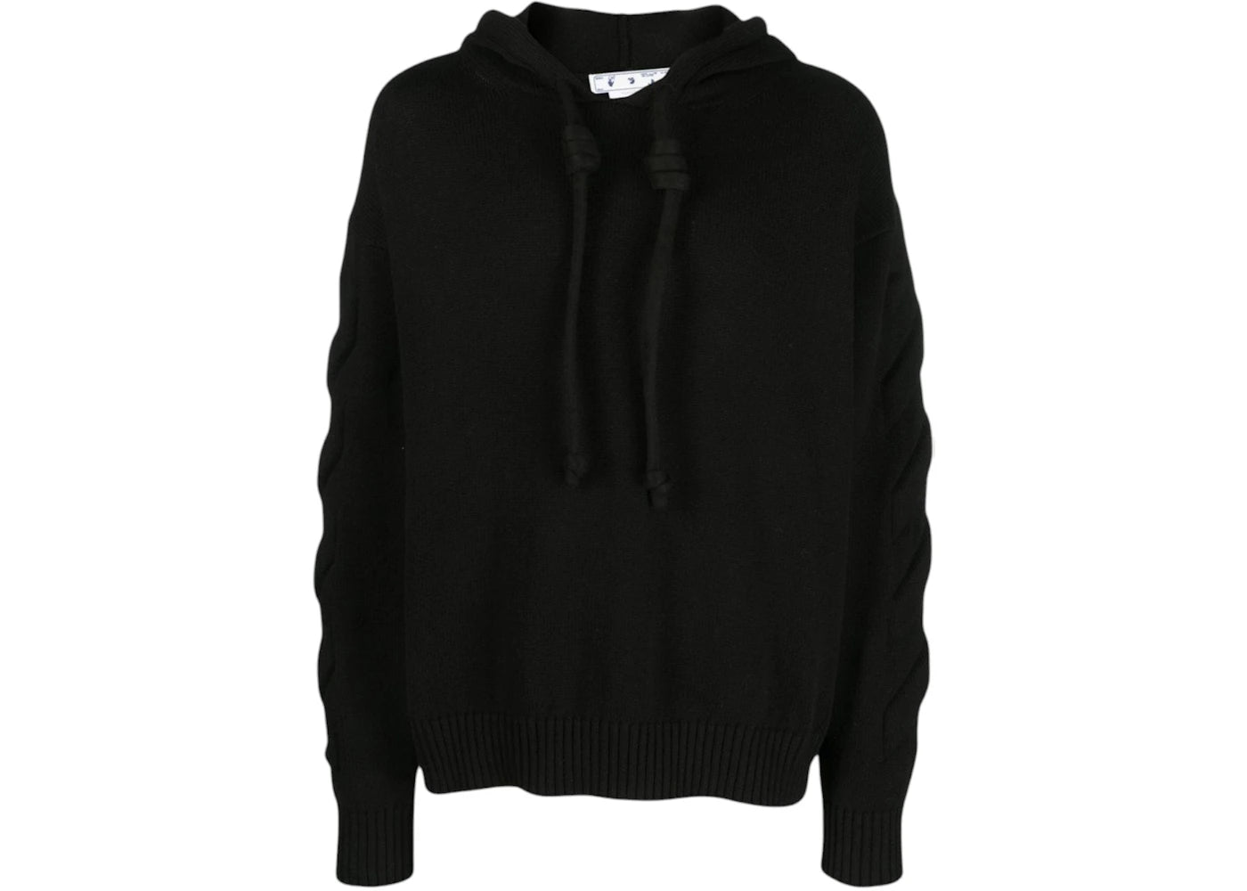 OFF-WHITE 3D Diag Knit Hoodie Black