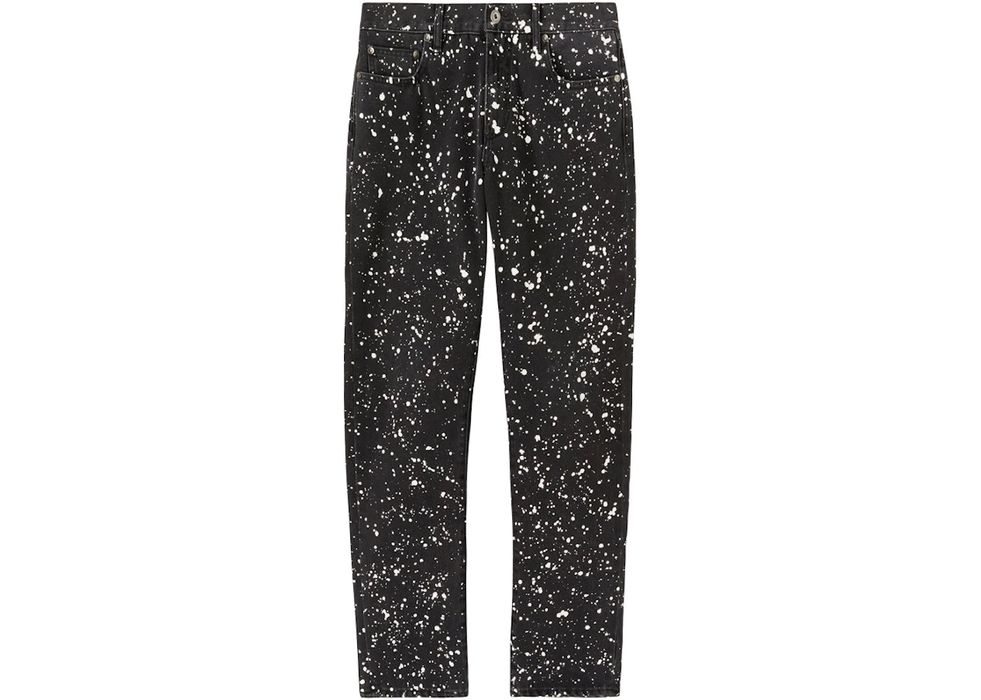 OFF-WHITE Diag Outl Paint Skinny Jeans Black/White