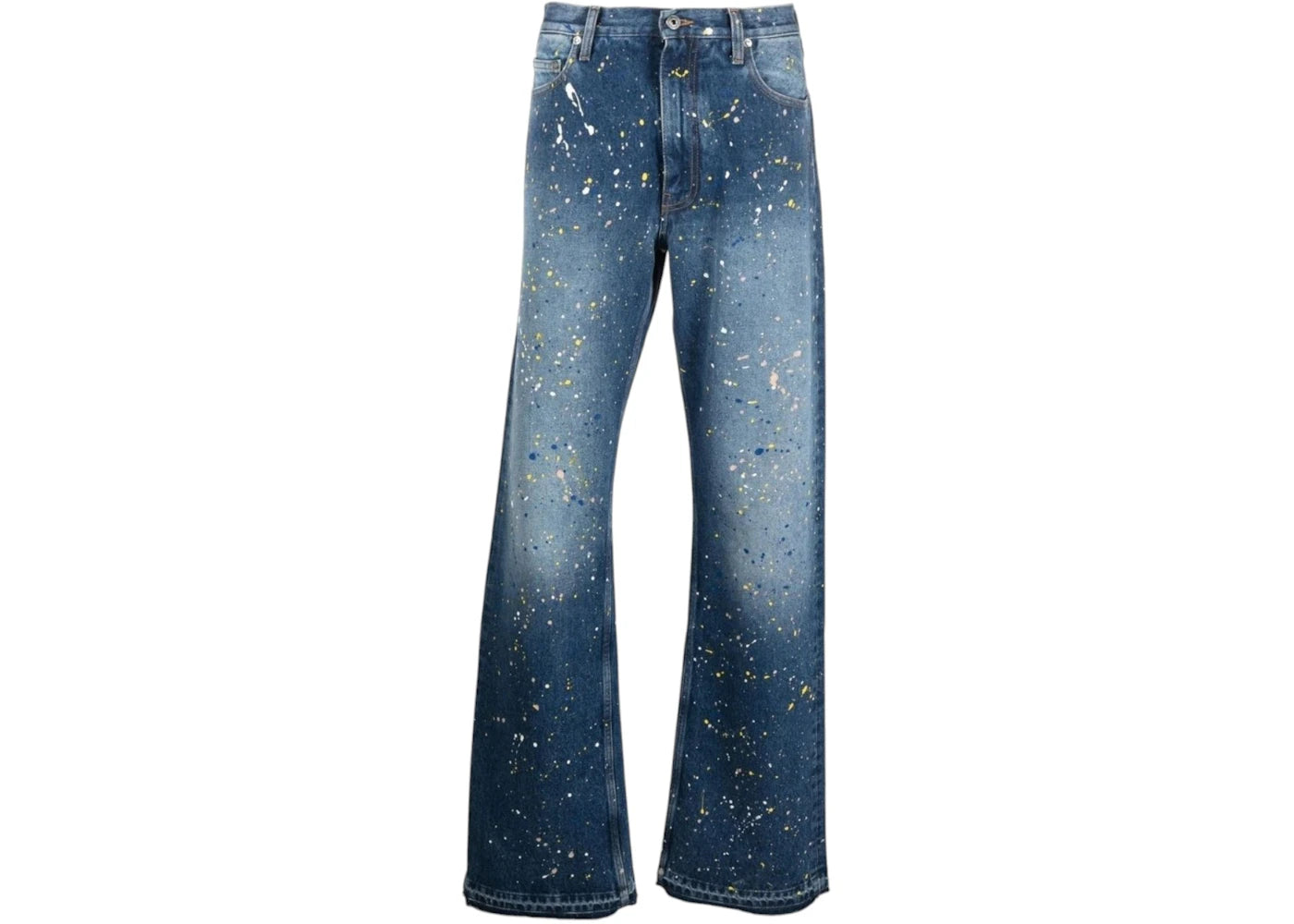 OFF-WHITE Paint Relax Slim Fit Jeans Blue