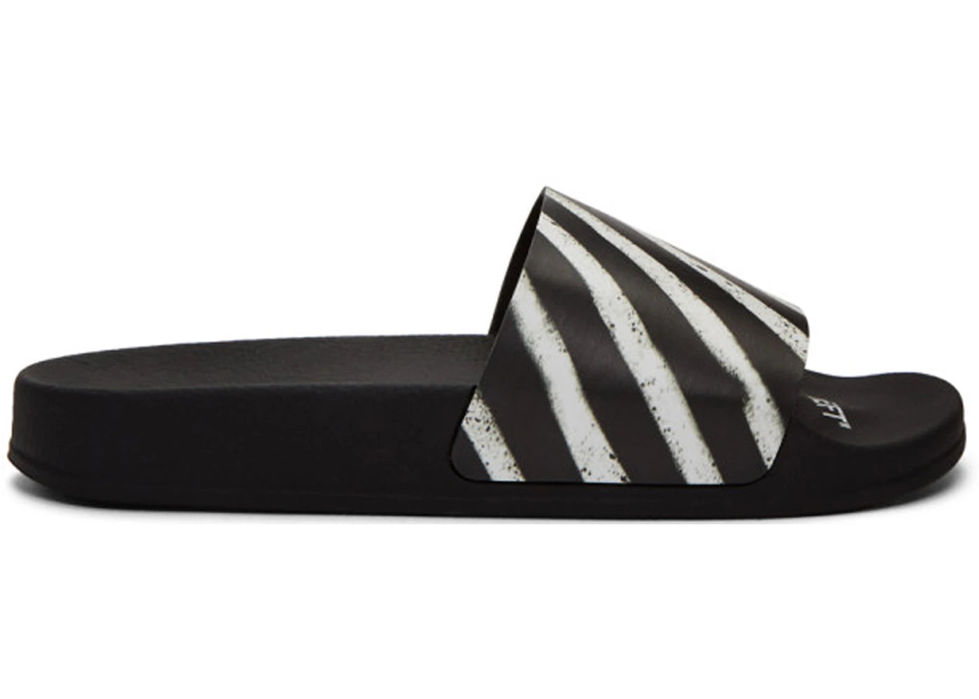 OFF-WHITE Spray Stripes Slider Black