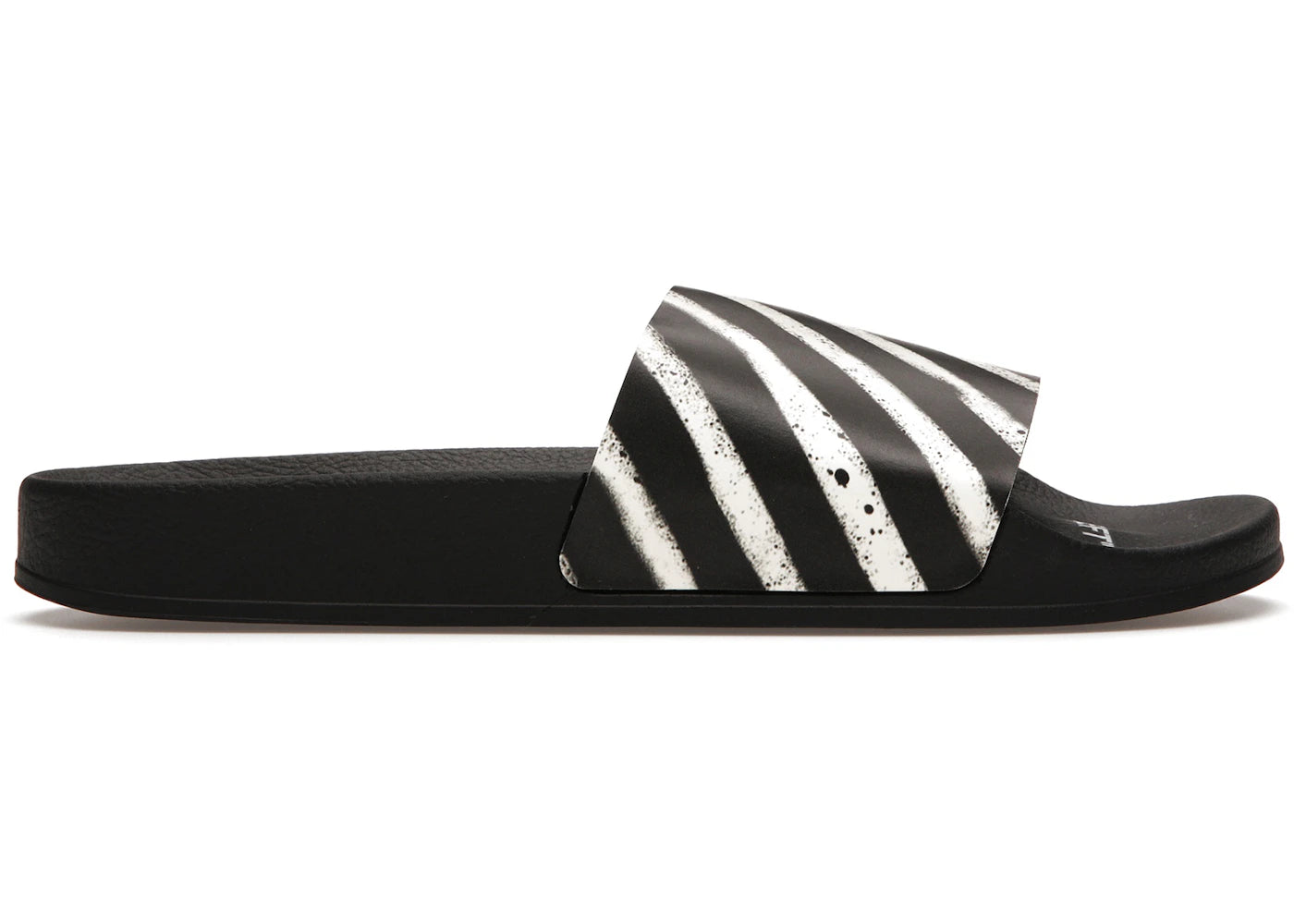 Off-White Spray Stripes Slides Black