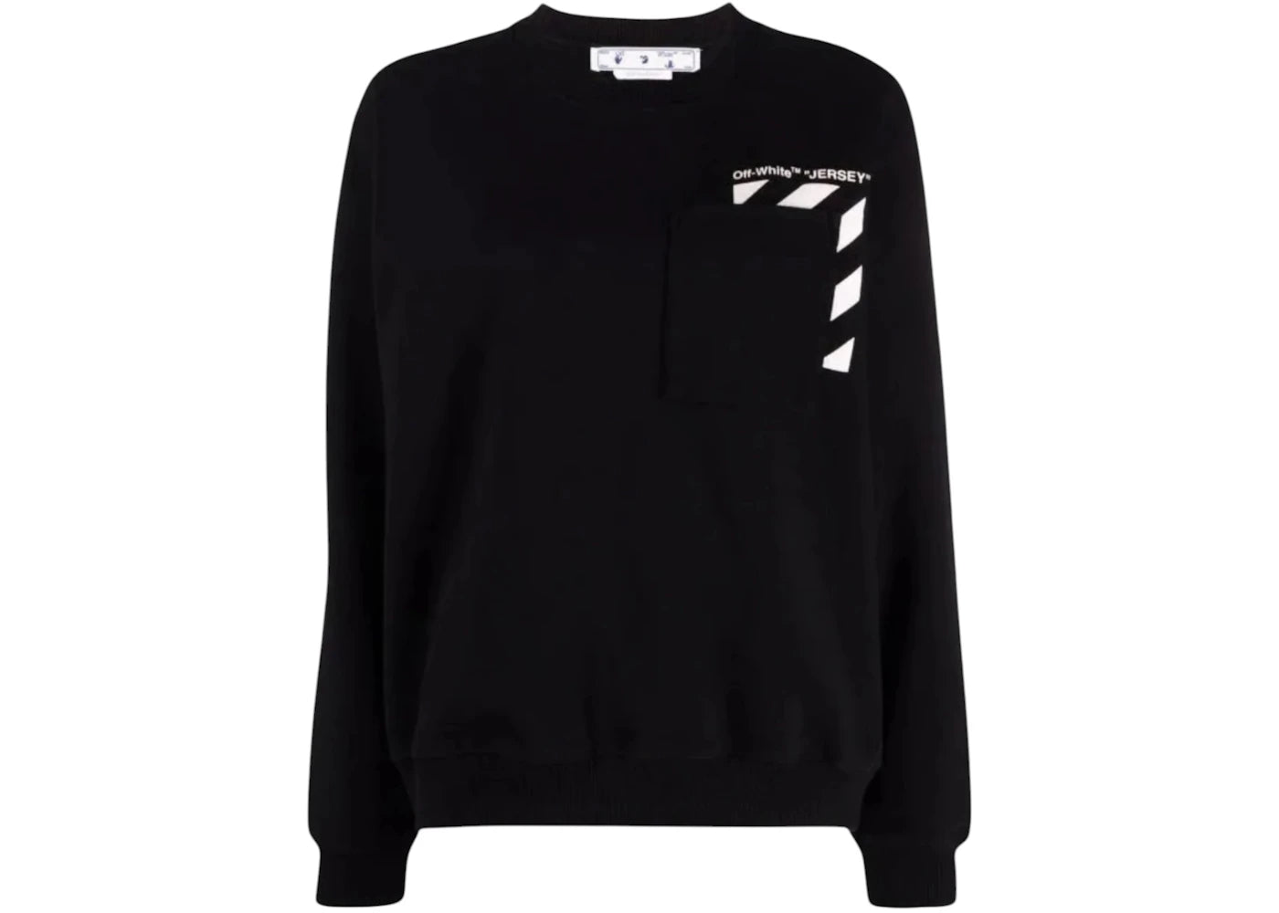 OFF-WHITE Women's Diag Regular Crewneck Sweatshirt Black