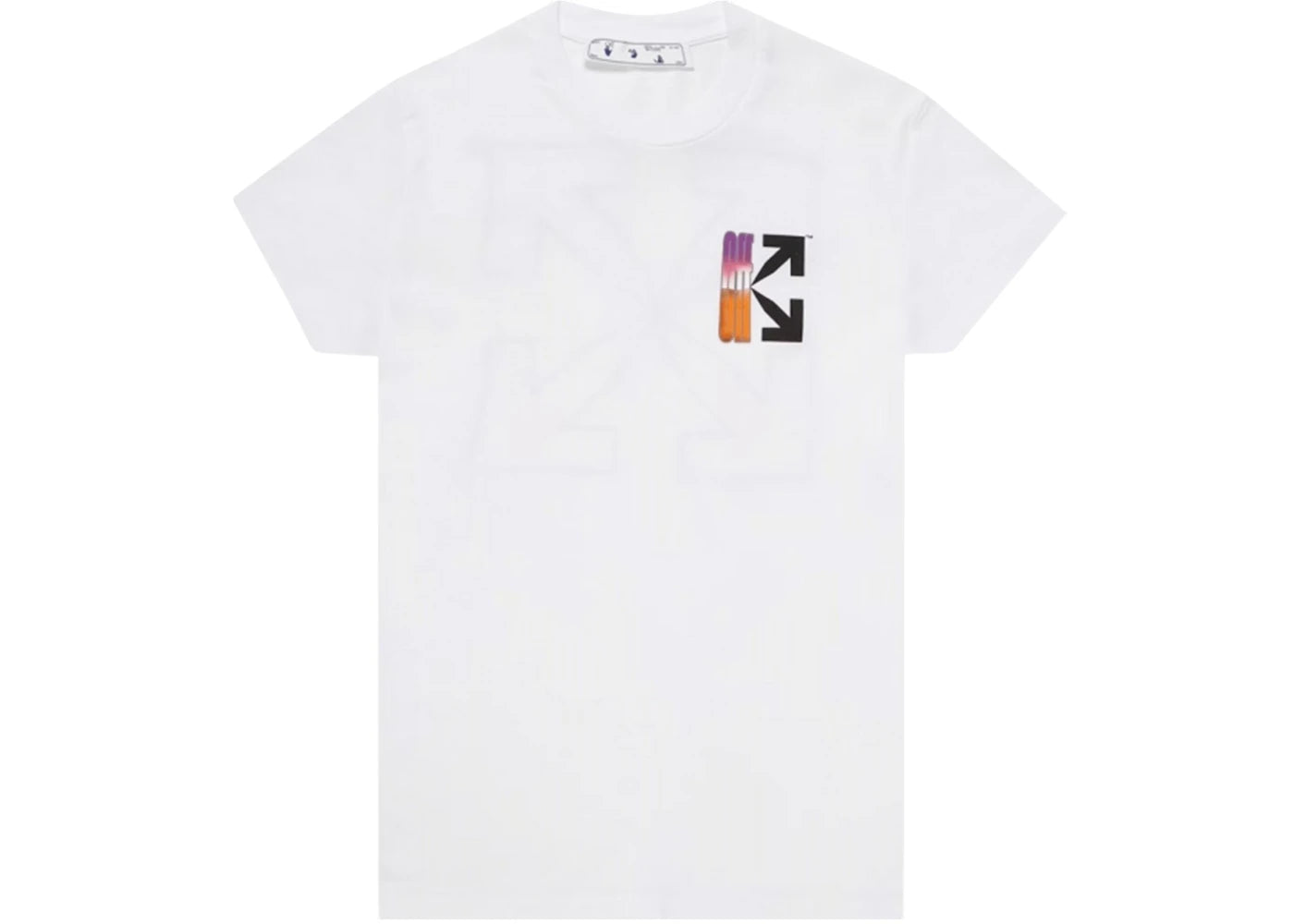 OFF-WHITE Women's Gradient Arrows Logo Slim Fit T-Shirt White