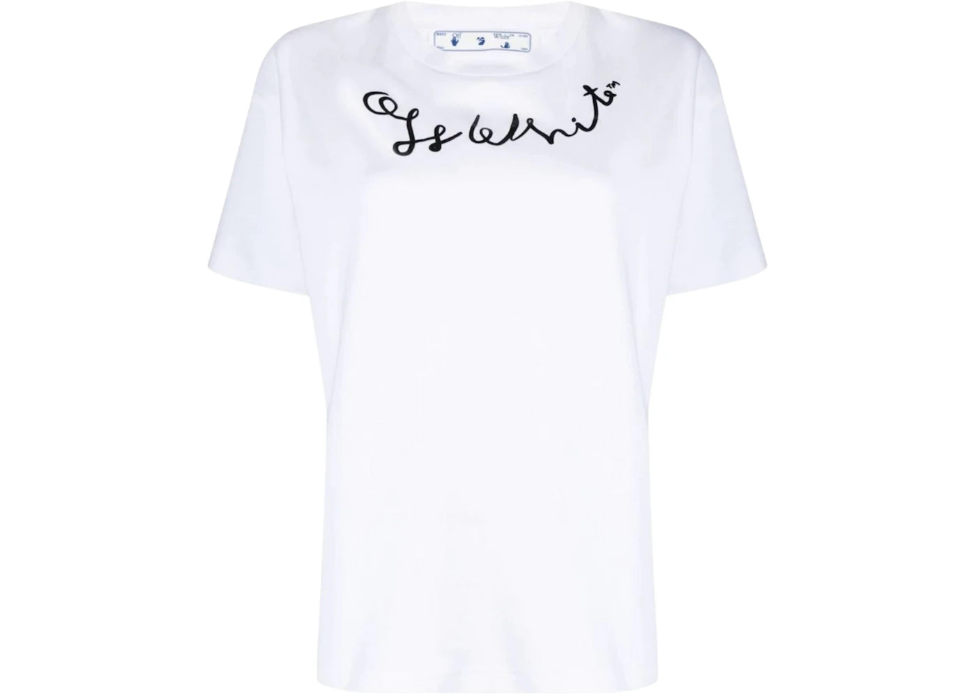OFF-WHITE Women's Left Hand Logo Regular Fit T-Shirt White