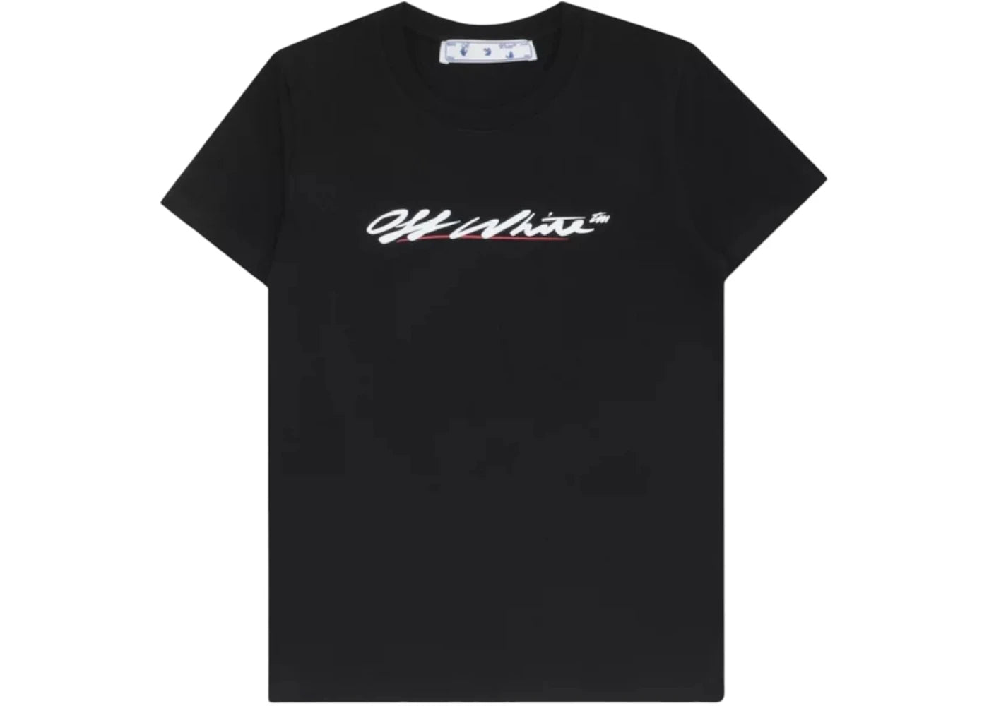 OFF-WHITE Women's New Script Logo Casual Fit T-Shirt Black