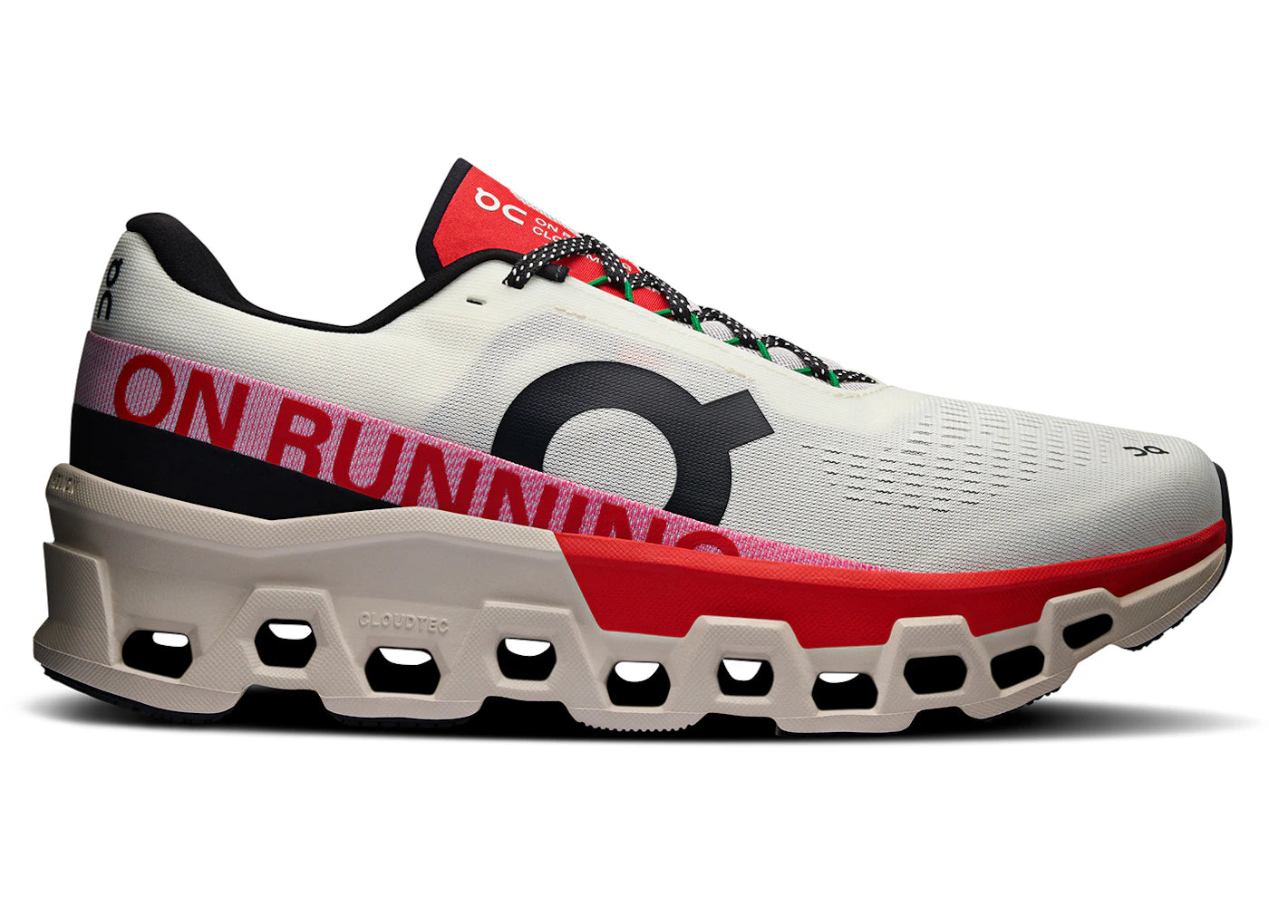 On Running Cloudmonster 2 Ivory Silver Red