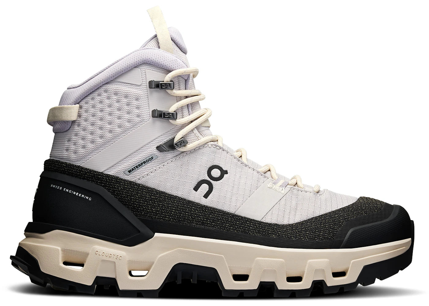 On Running Cloudrock Trek Waterproof Silver Cream (Women's)