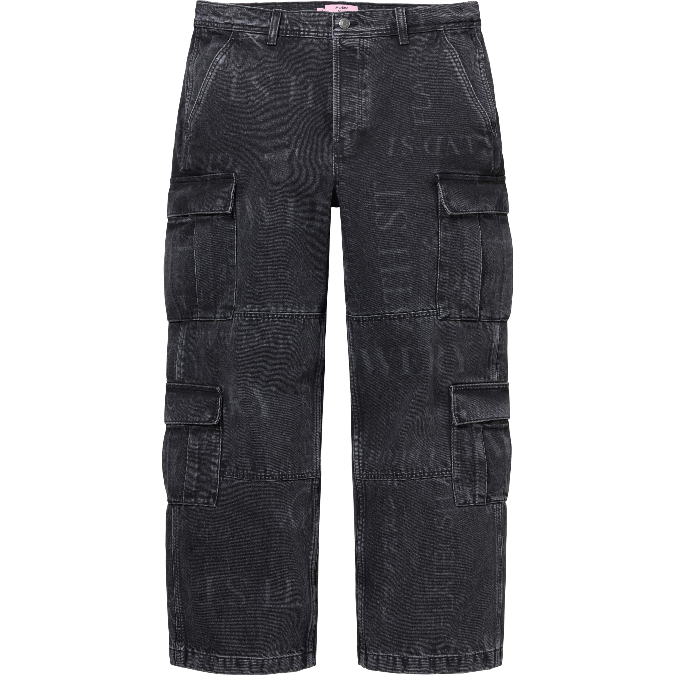 Supreme / Martine Rose Denim Cargo Pant - Washed Black