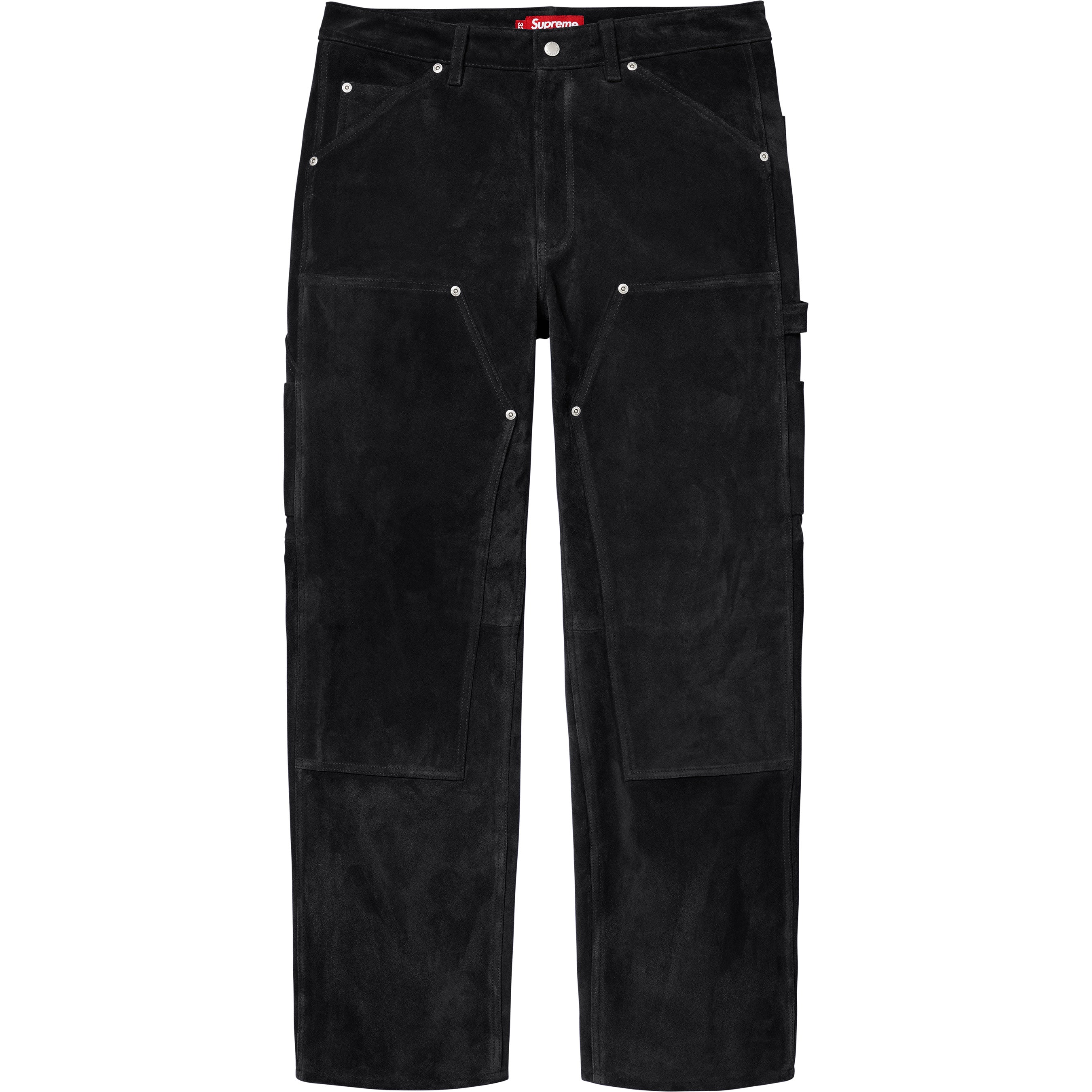 Supreme Suede Double Knee Painter Pant - Black
