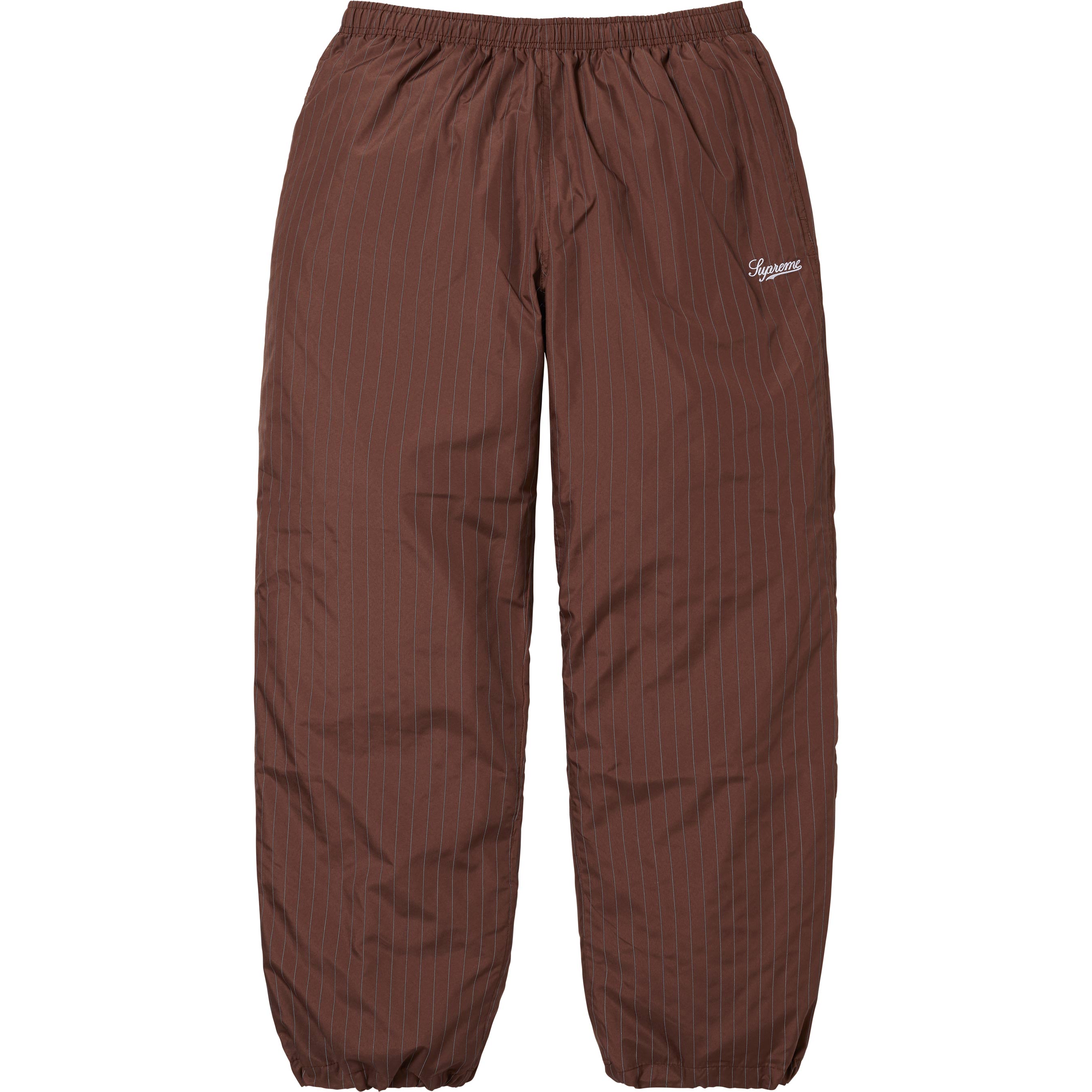 Supreme Reflective Pinstripe Track Pant - Brown