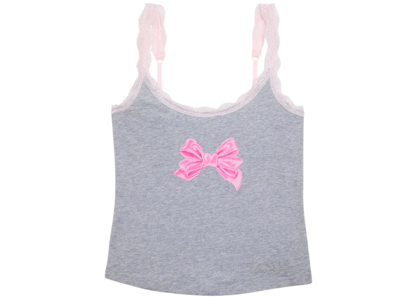 PINK x LoveShackFancy Cotton Cami Medium Heather Grey