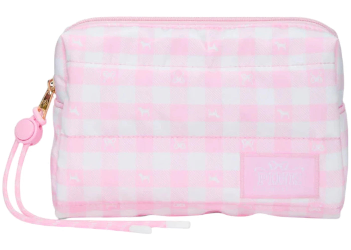 PINK x LoveShackFancy Makeup Bag Icon Gingham