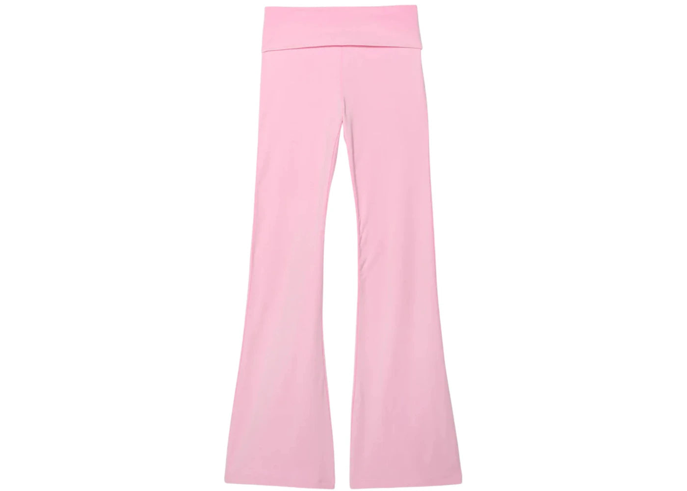 PINK x LoveShackFancy Washed Cotton Foldover Flare Leggings Pink Lollipop