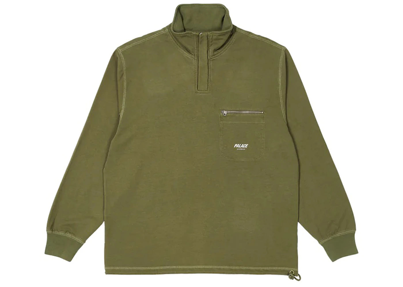 Palace 1/4 Zip 380 Funnel Neck Olive