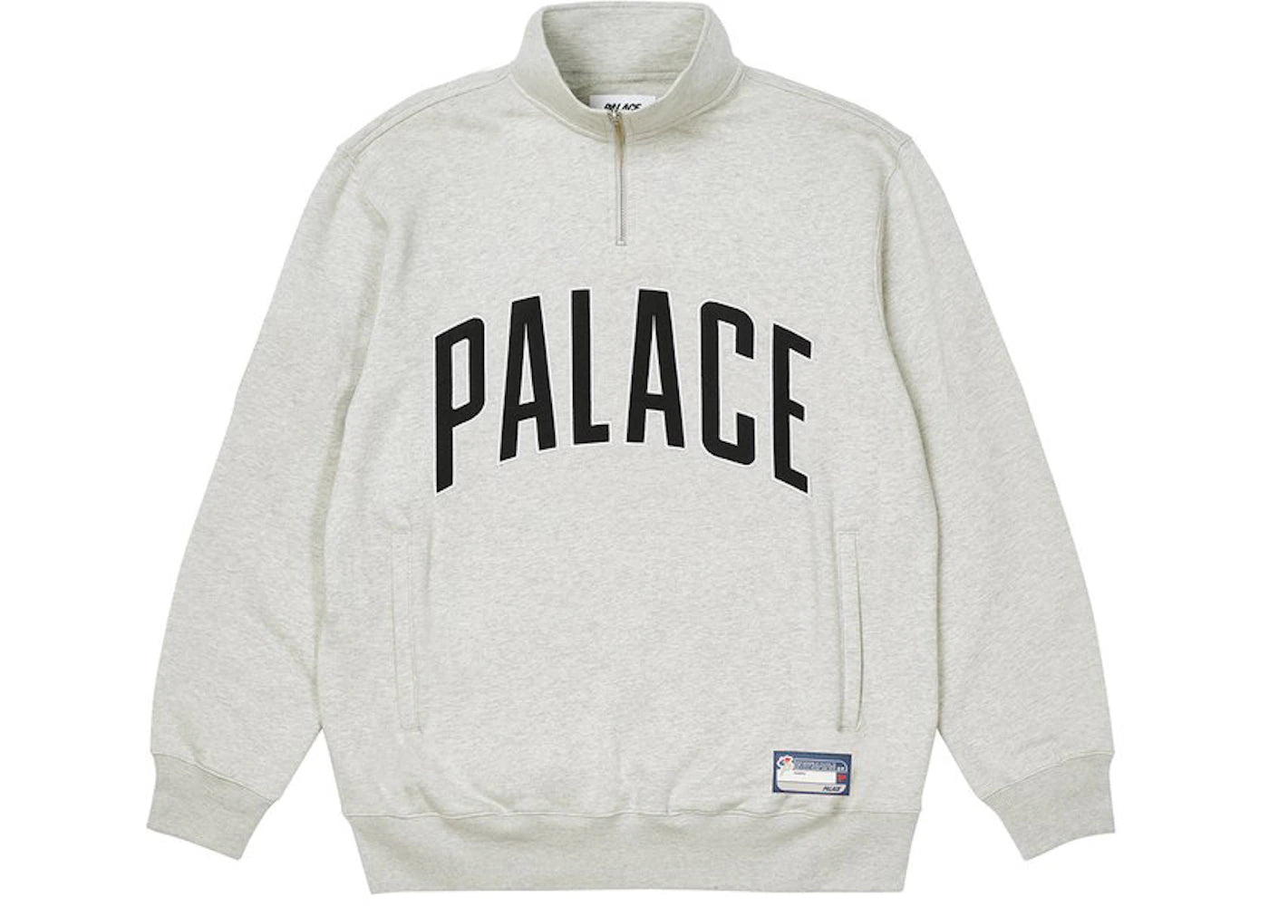 Palace 1/4 Zip Funnel Grey Marl