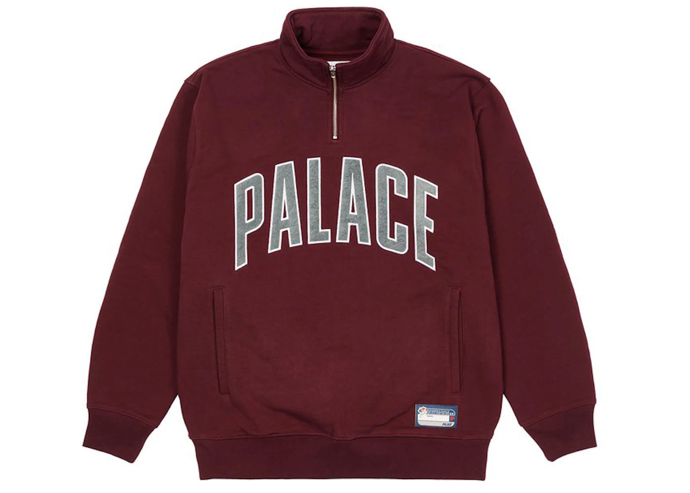 Palace 1/4 Zip Funnel Wine