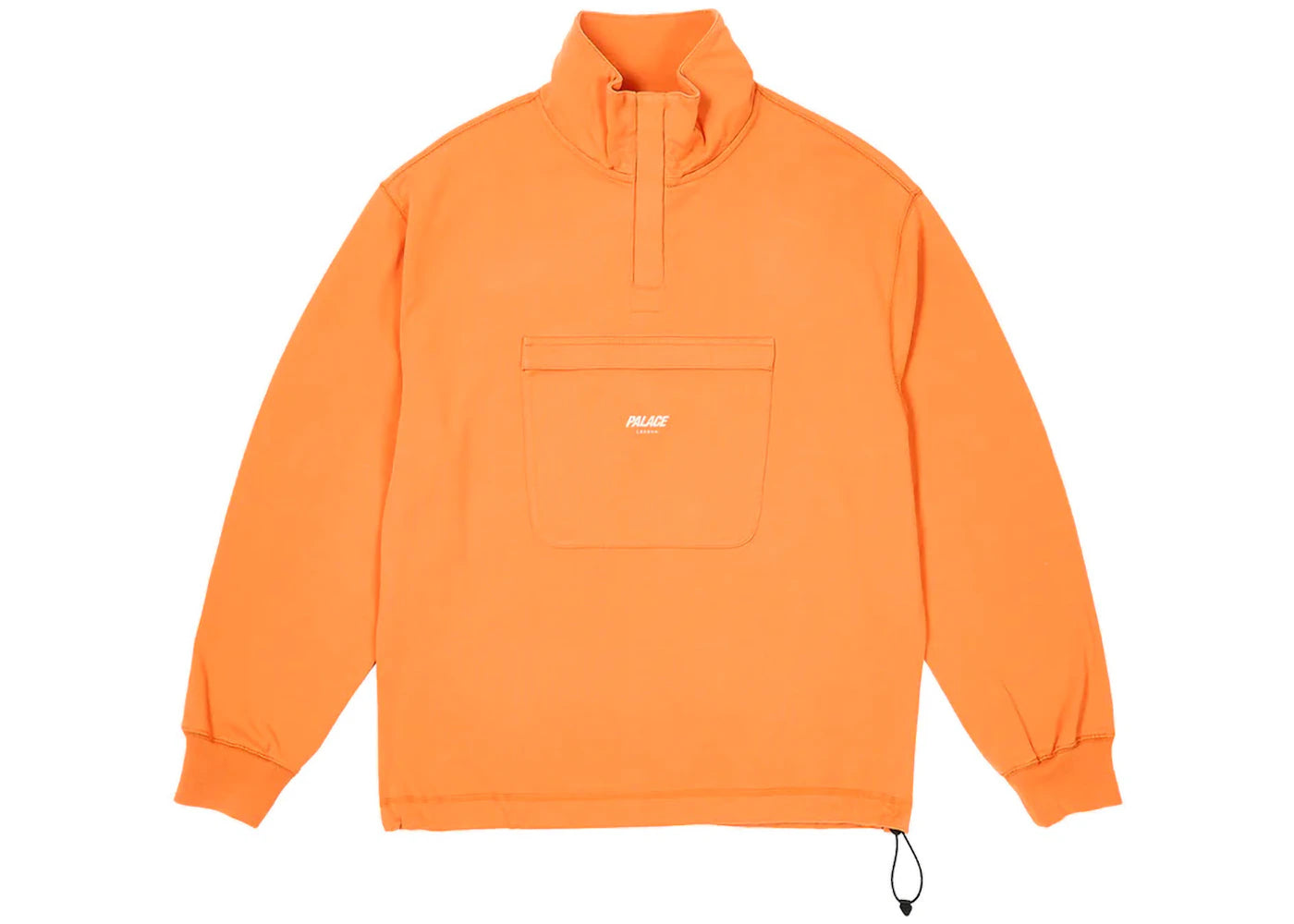 Palace 1/4 Zip Washed Funnel Tiger Orange
