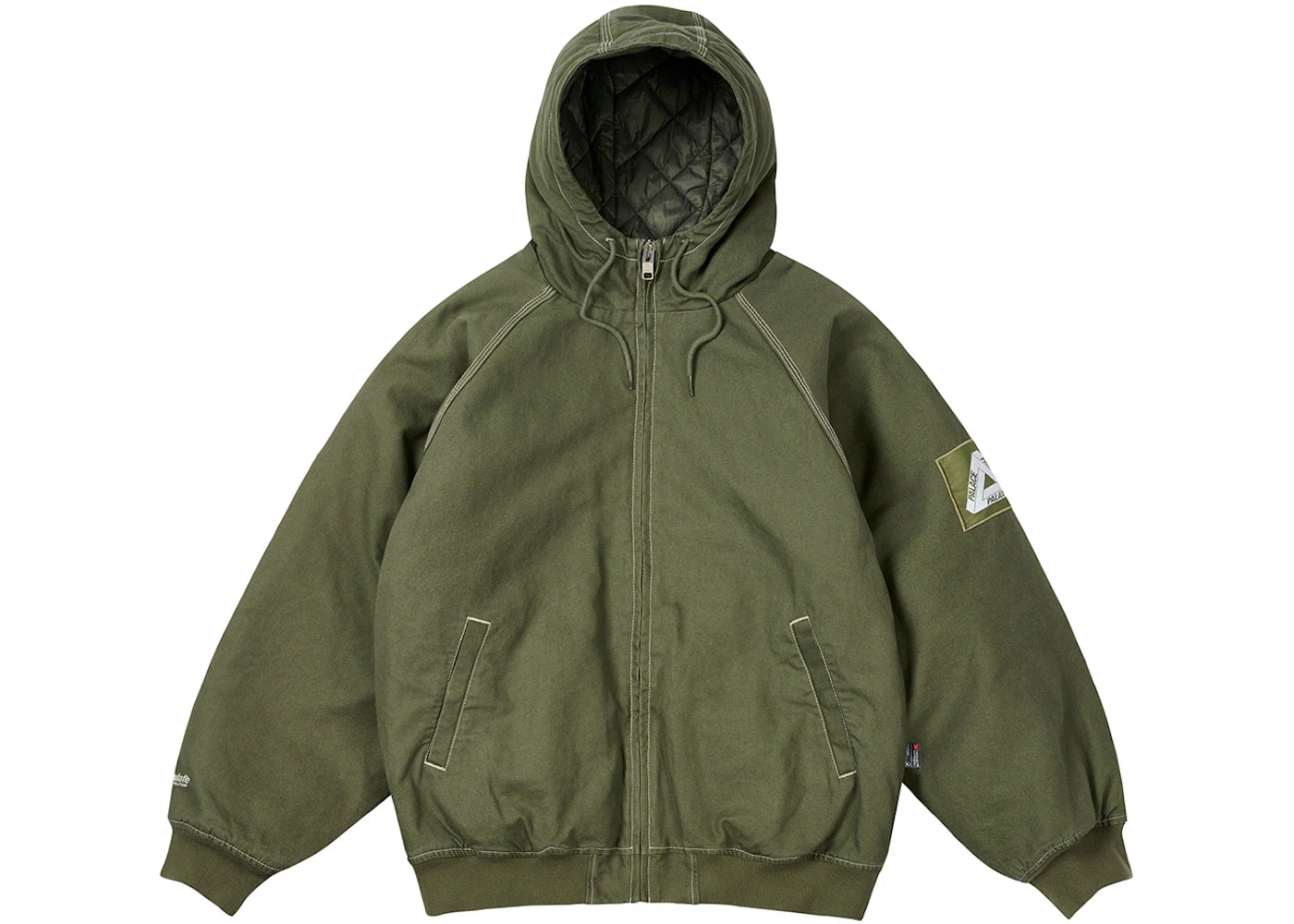 Palace 10 Oz Hooded Jacket Olive