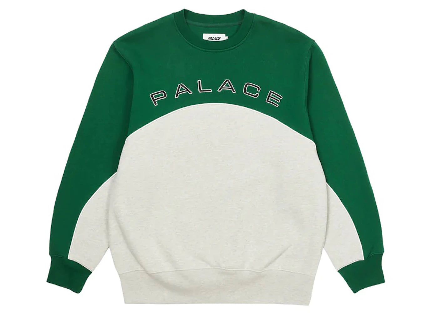 Palace 2 Tone Arch Crew Green/Grey Marl