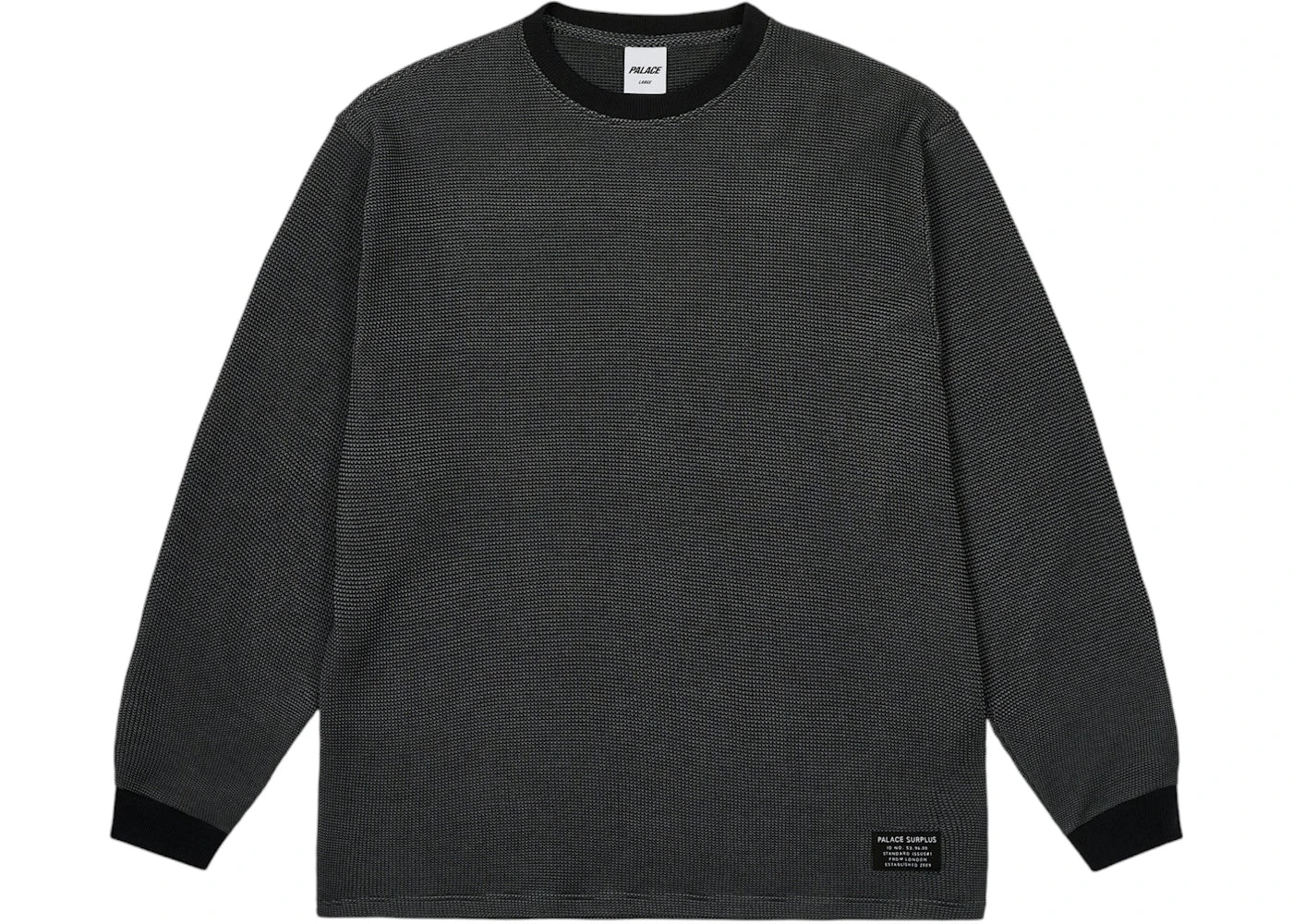 Palace 2-Tone Waffle Longsleeve Black