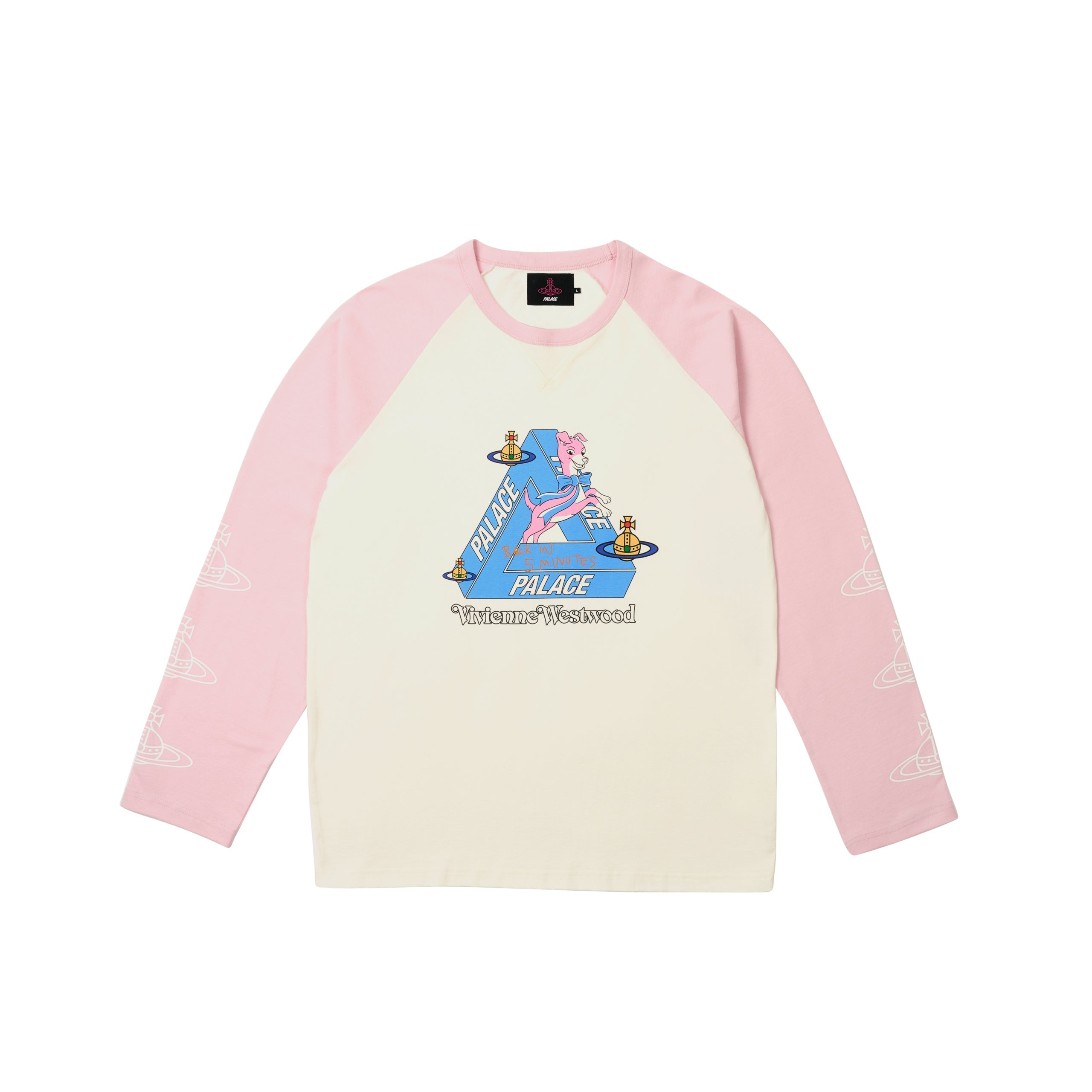 Palace Vivienne Westwood Raglan Longsleeve White / Pink