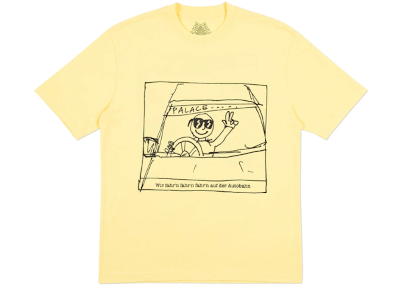 Palace Autobahn T-shirt Sunshine Yellow