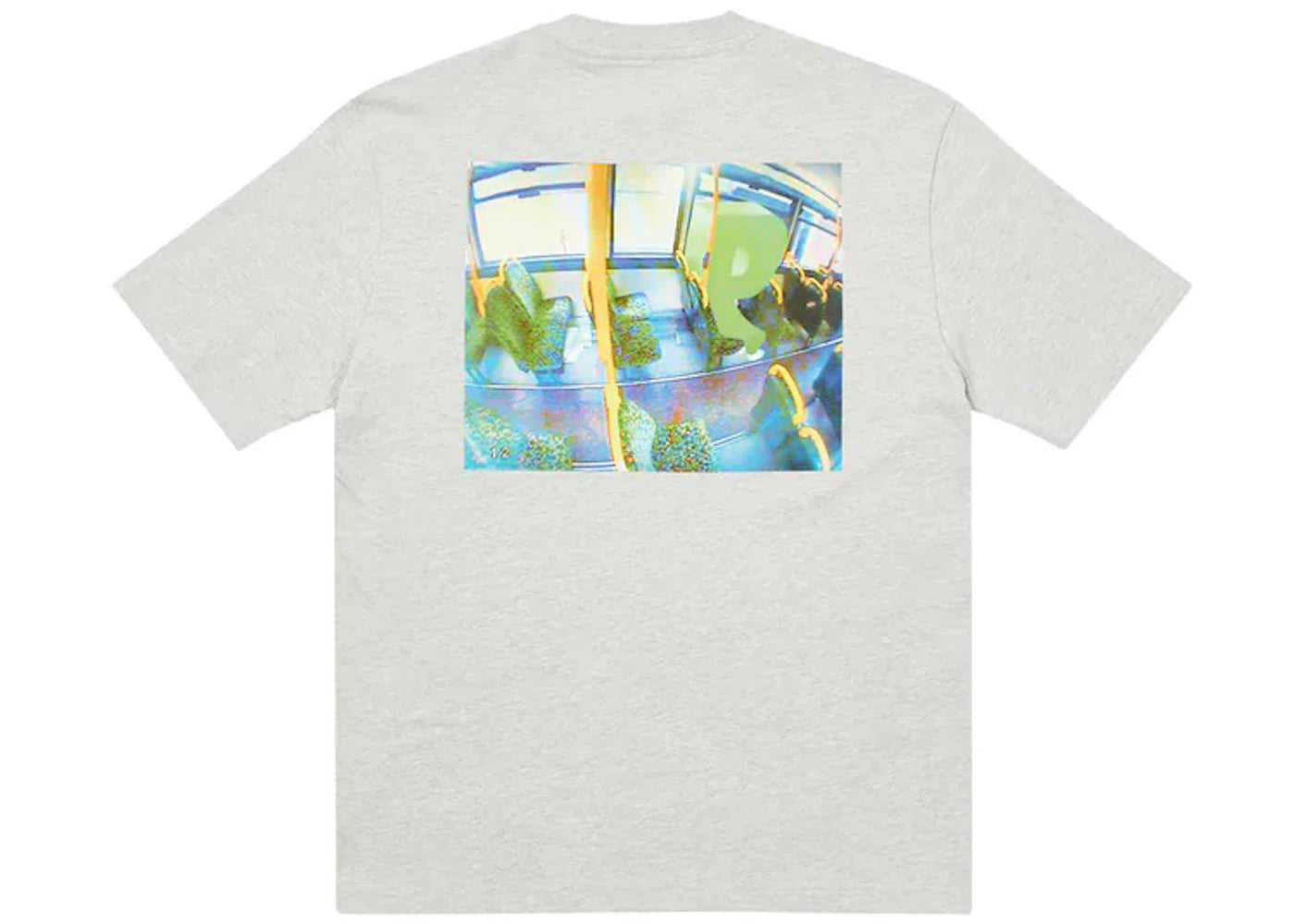Palace Back Of The Bus T-Shirt Grey Marl