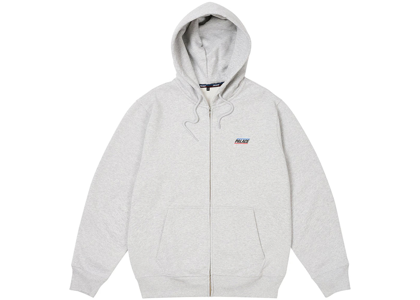 Palace Basically A Zip Hood (SS24) Grey Marl