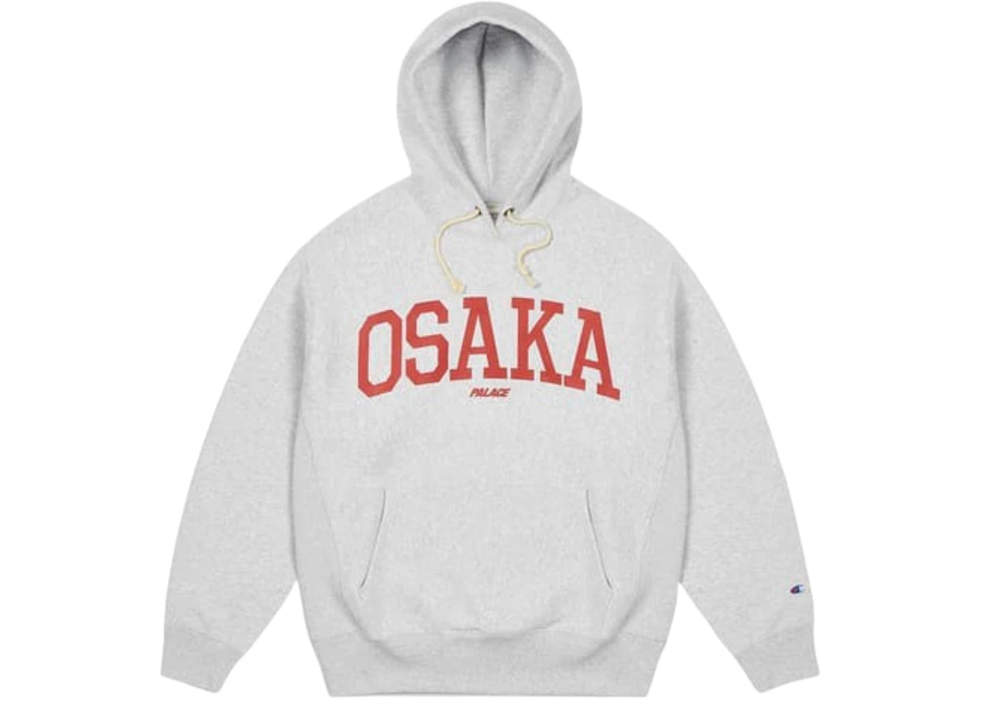 Palace Champion Osaka Exclusive Shop Hoodie Grey Marl