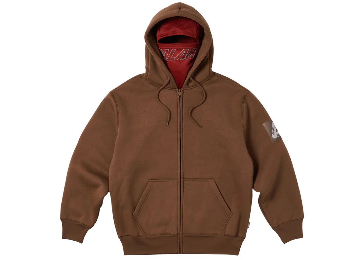 Palace Facemask Shearling Thermal Hood Brown