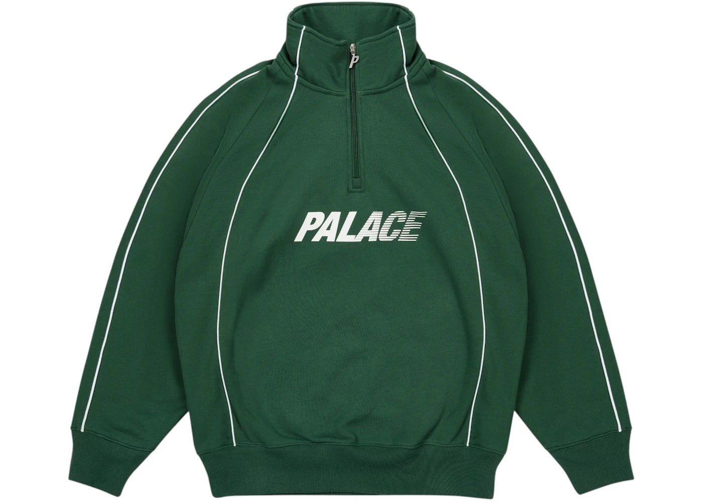 Palace Fast Logo 1/4 Zip Top Racey Green