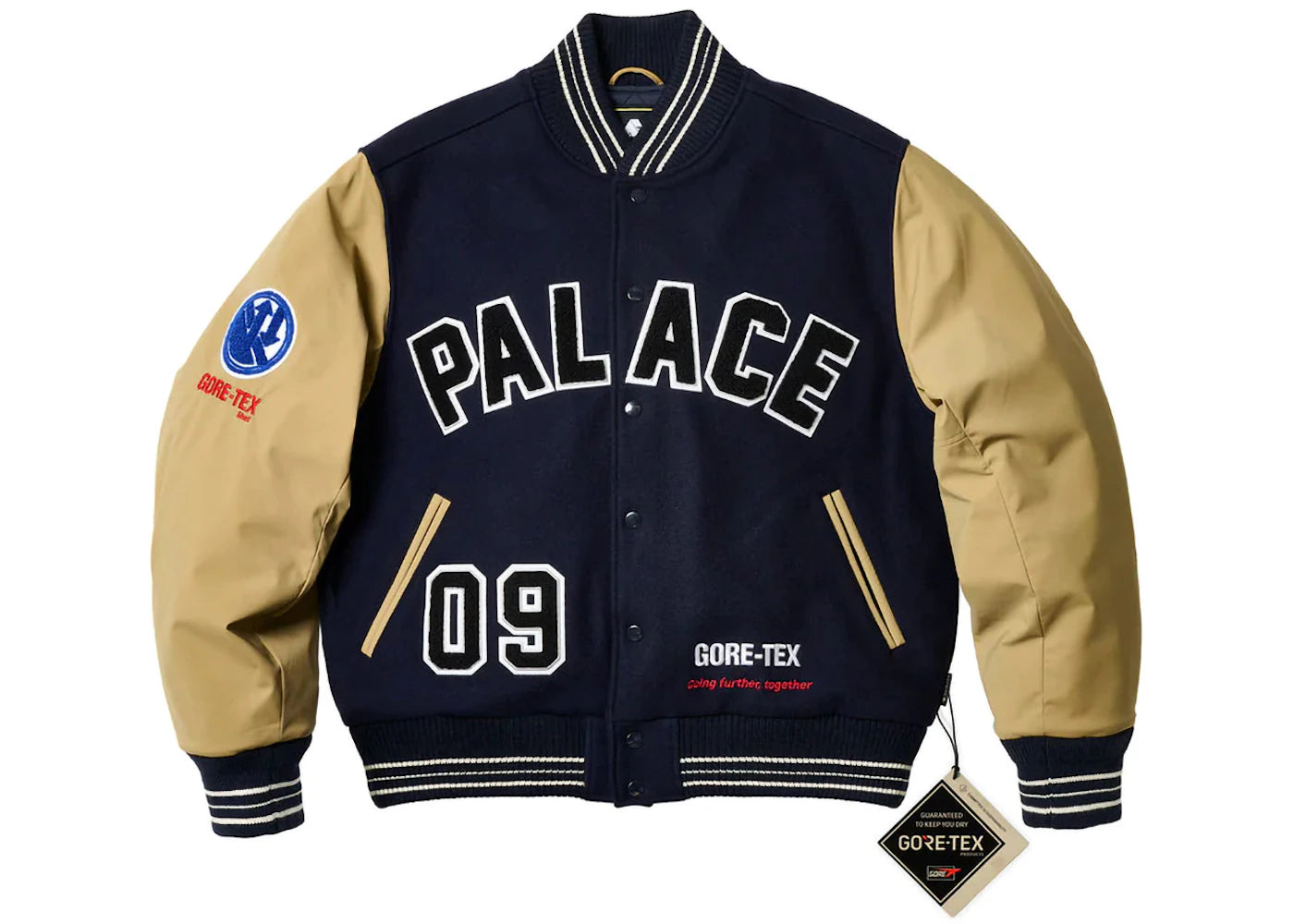 Palace GORE-TEX Going Further Varsity Jacket Navy