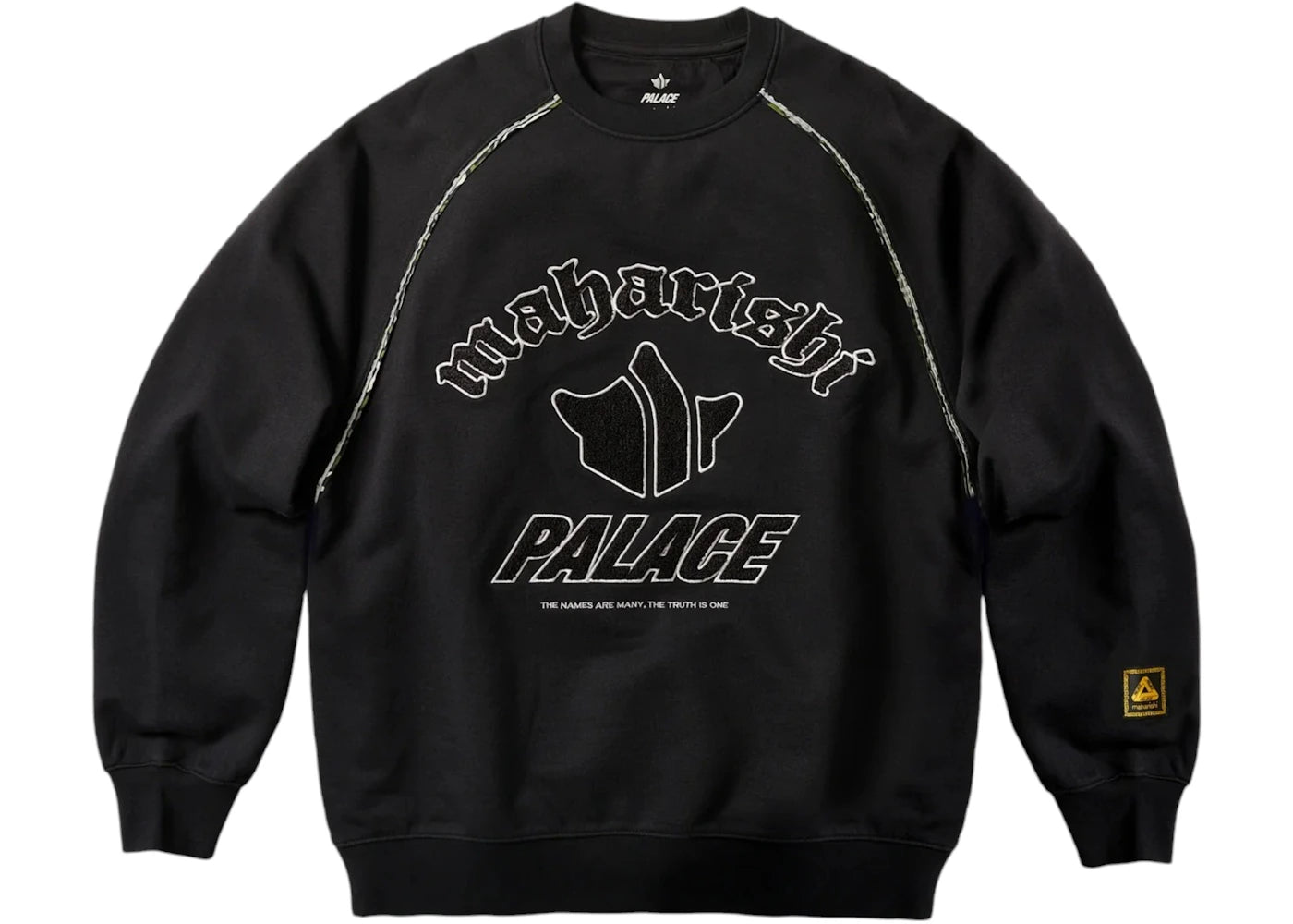 Palace Maharishi Temple Crew Black