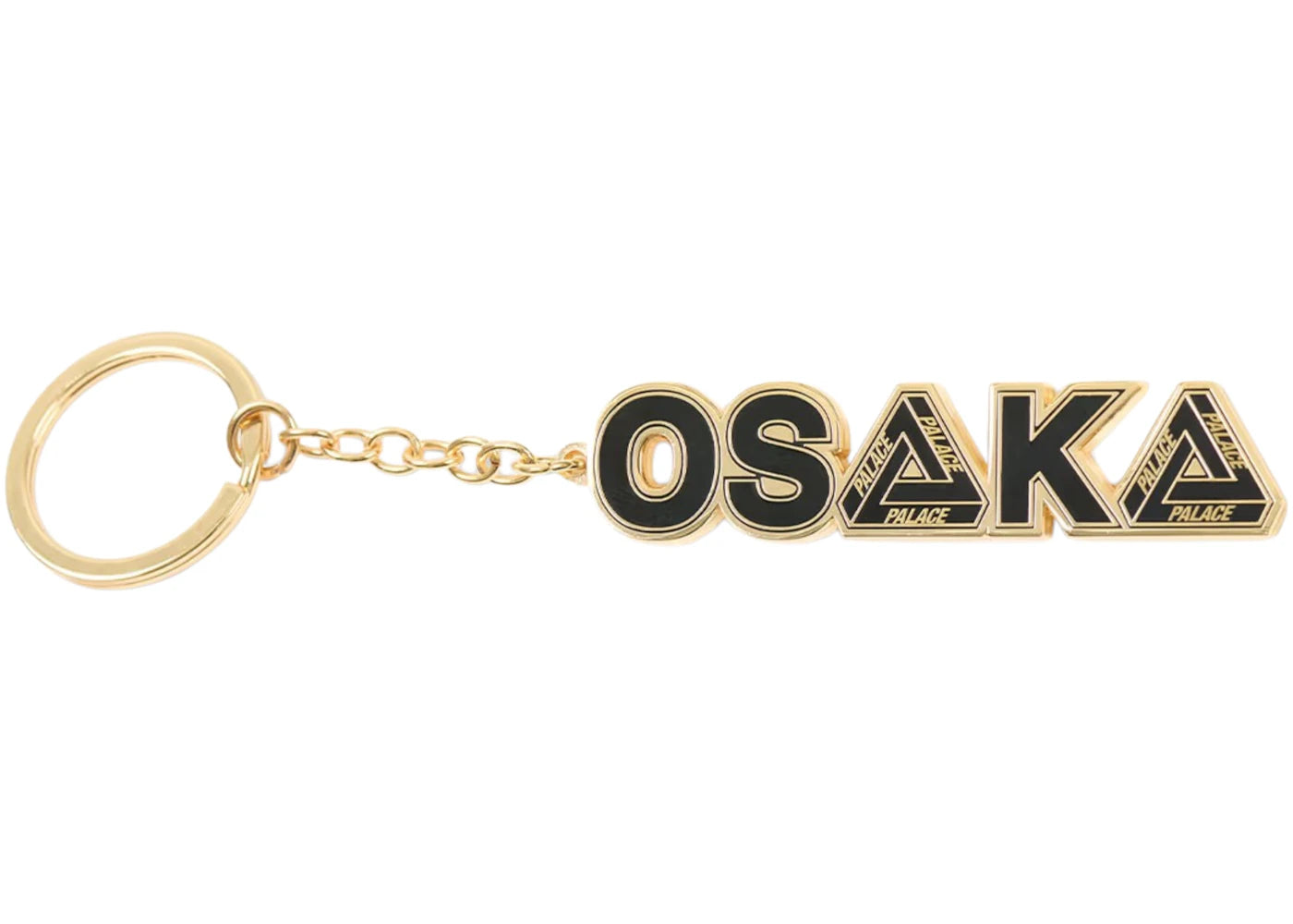 Palace Osaka Exclusive Tri-Ferg Shop Keychain Gold/Black