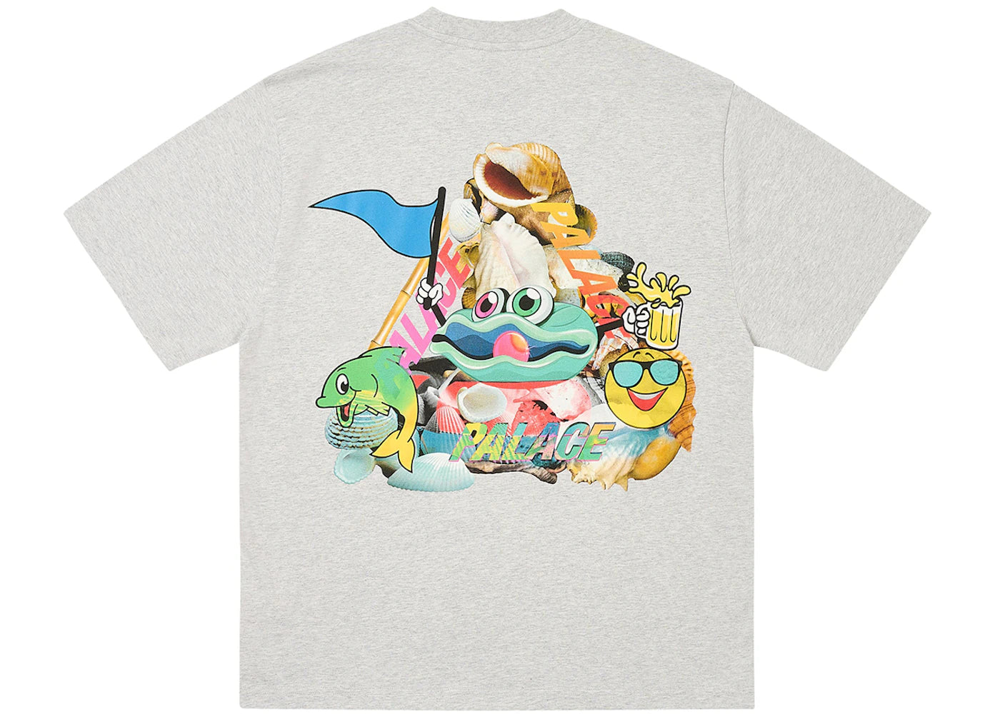 Palace P Sea T-Shirt Grey Marl