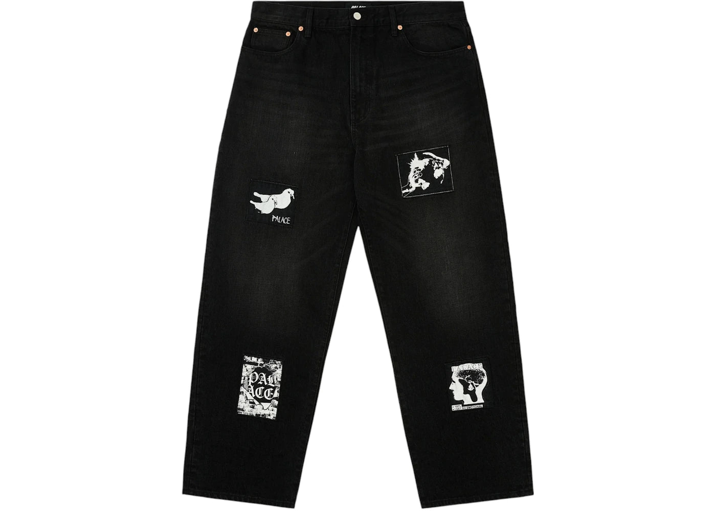 Palace P90 Baggy Jean Patch Up Black