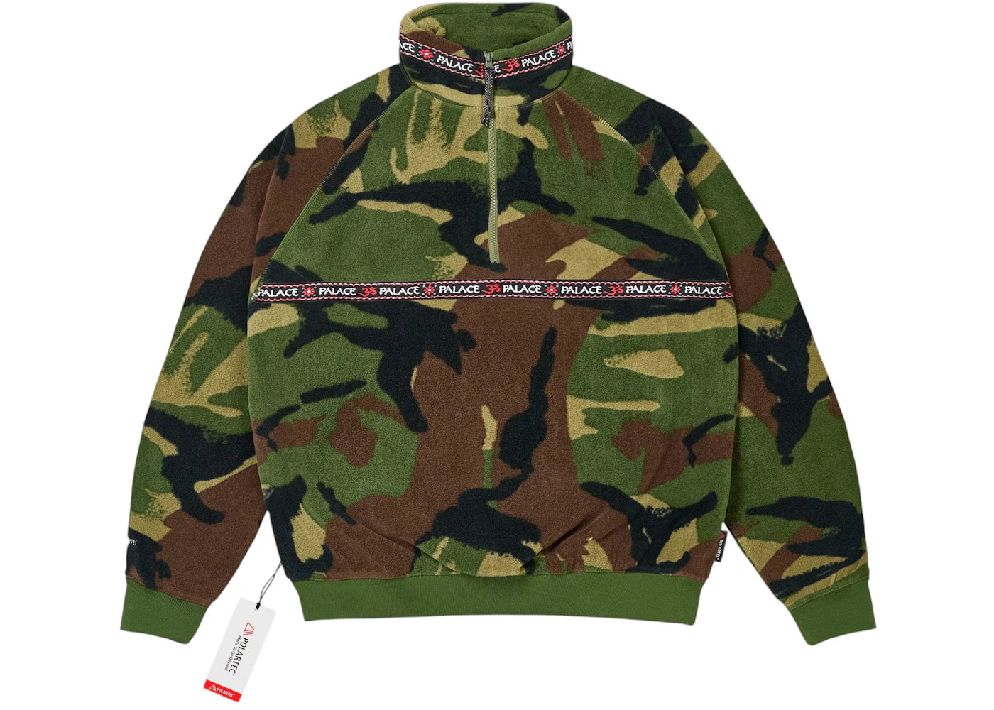 Palace Polartec Om 1/4 Zip Woodland Camo